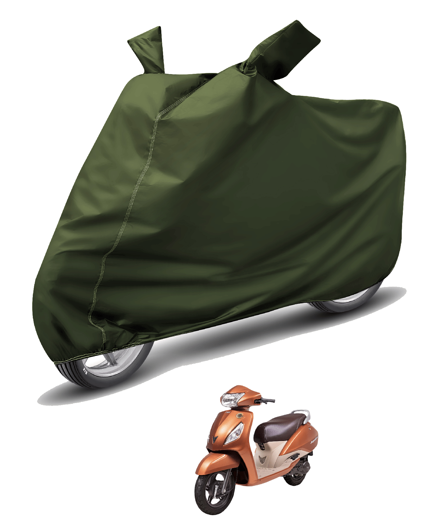 Caronix Bike Body Cover for TVS Jupiter ( Pack of 1 ) , Green Caronix Bike Body Cover for TVS Jupiter ( Pack of 1 ) , Green