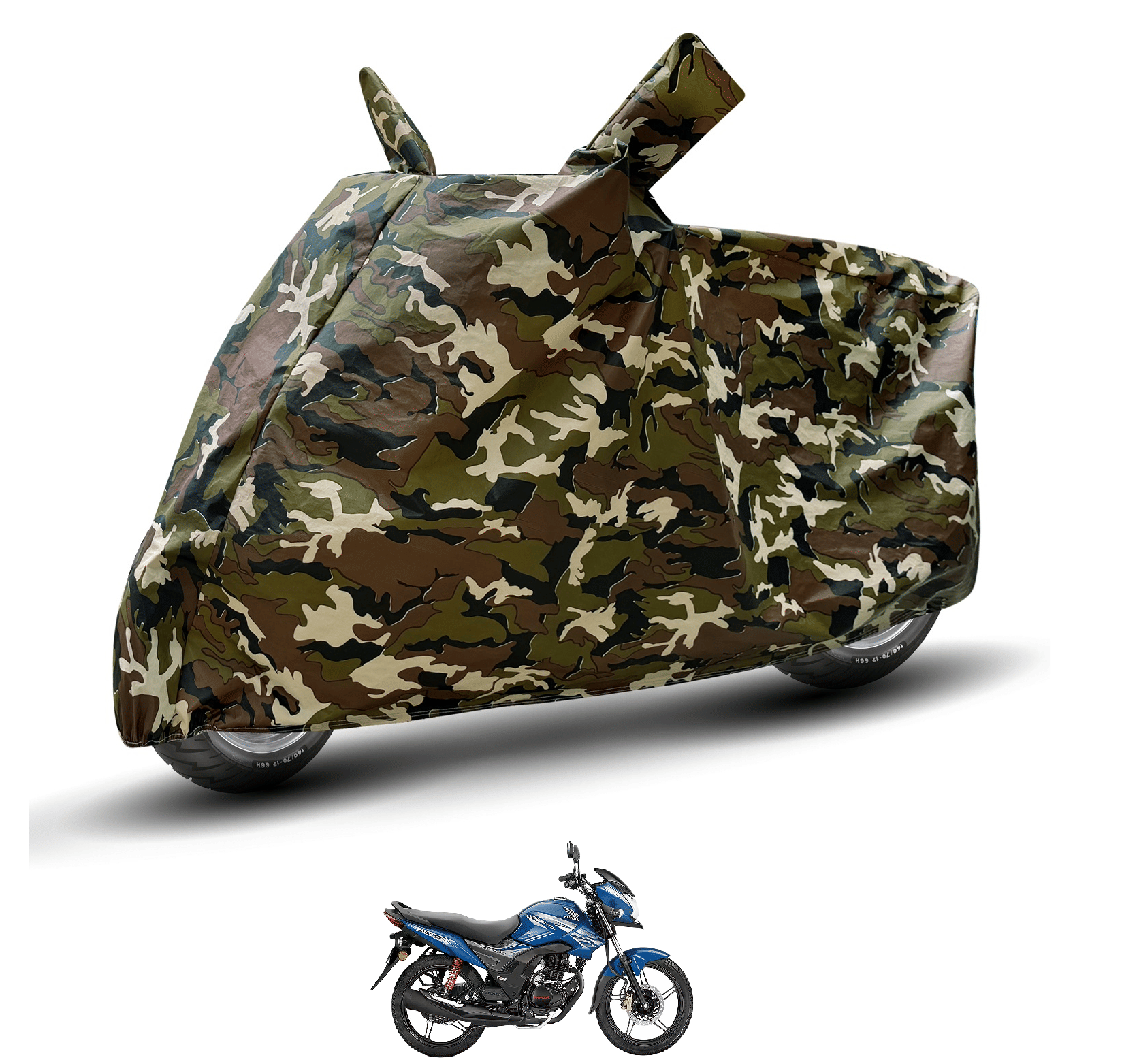 Caronix Bike Body Cover for Honda Cb Shine Sp ( Pack of 1 ) , Camouflage Caronix Bike Body Cover for Honda Cb Shine Sp ( Pack of 1 ) , Camouflage