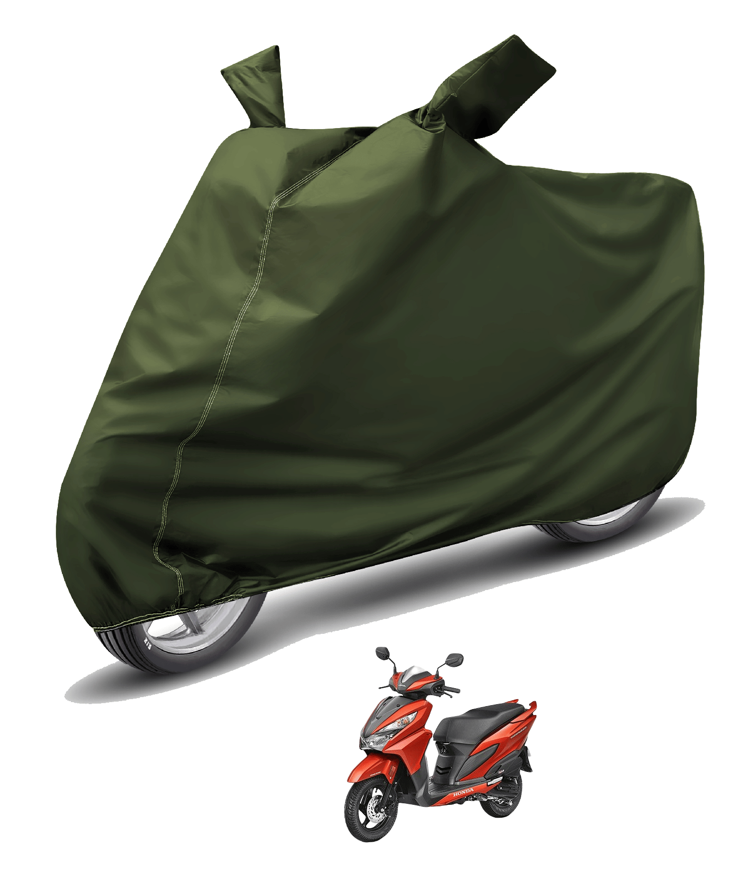     			Caronix Bike Body Cover for Honda Grazia ( Pack of 1 ) , Green