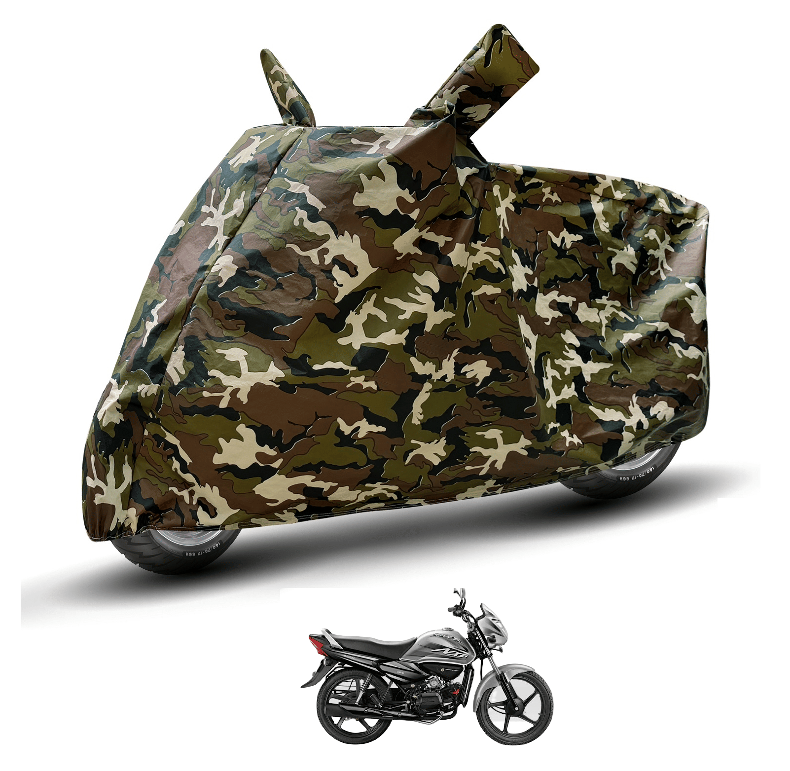     			Caronix Bike Body Cover for Hero Splendor Nxg ( Pack of 1 ) , Camouflage
