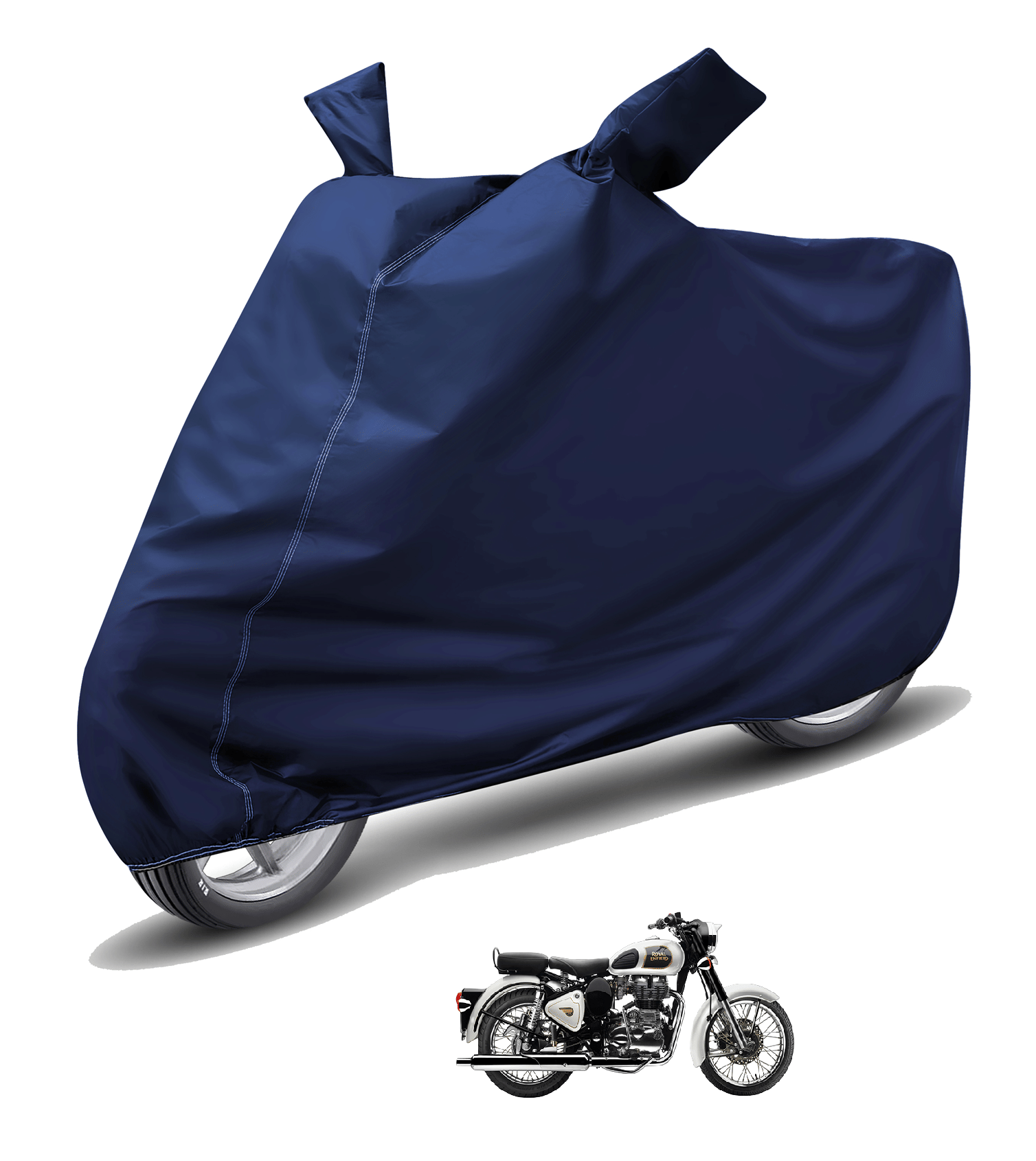     			Caronix Bike Body Cover for Royal Enfield Classic 350 ( Pack of 1 ) , Blue
