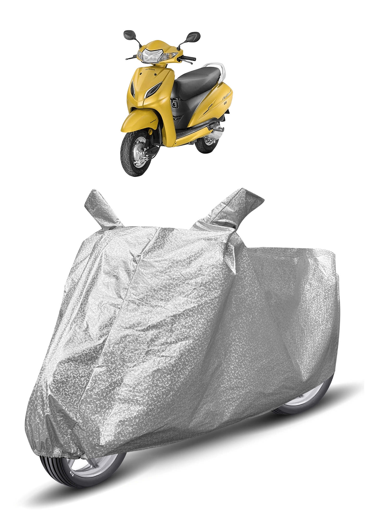 Caronix Bike Body Cover for Honda Activa 5G ( Pack of 1 ) , Silver Caronix Bike Body Cover for Honda Activa 5G ( Pack of 1 ) , Silver