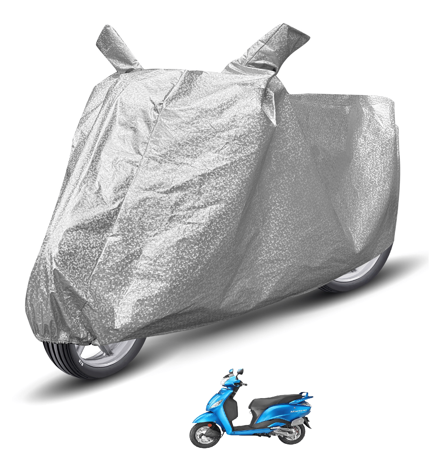     			Caronix Bike Body Cover for Hero Maestro ( Pack of 1 ) , Silver