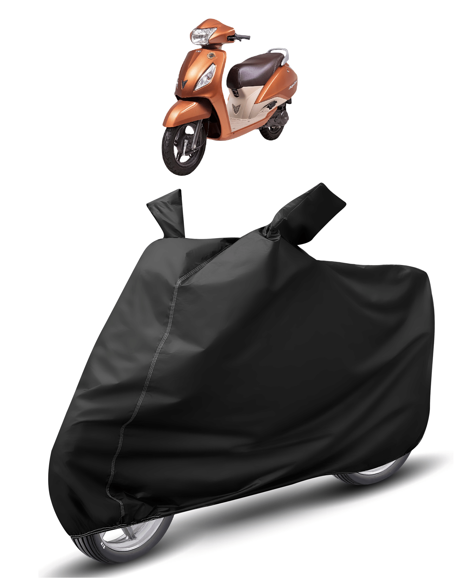     			Caronix Bike Body Cover for TVS Jupiter ( Pack of 1 ) , Black