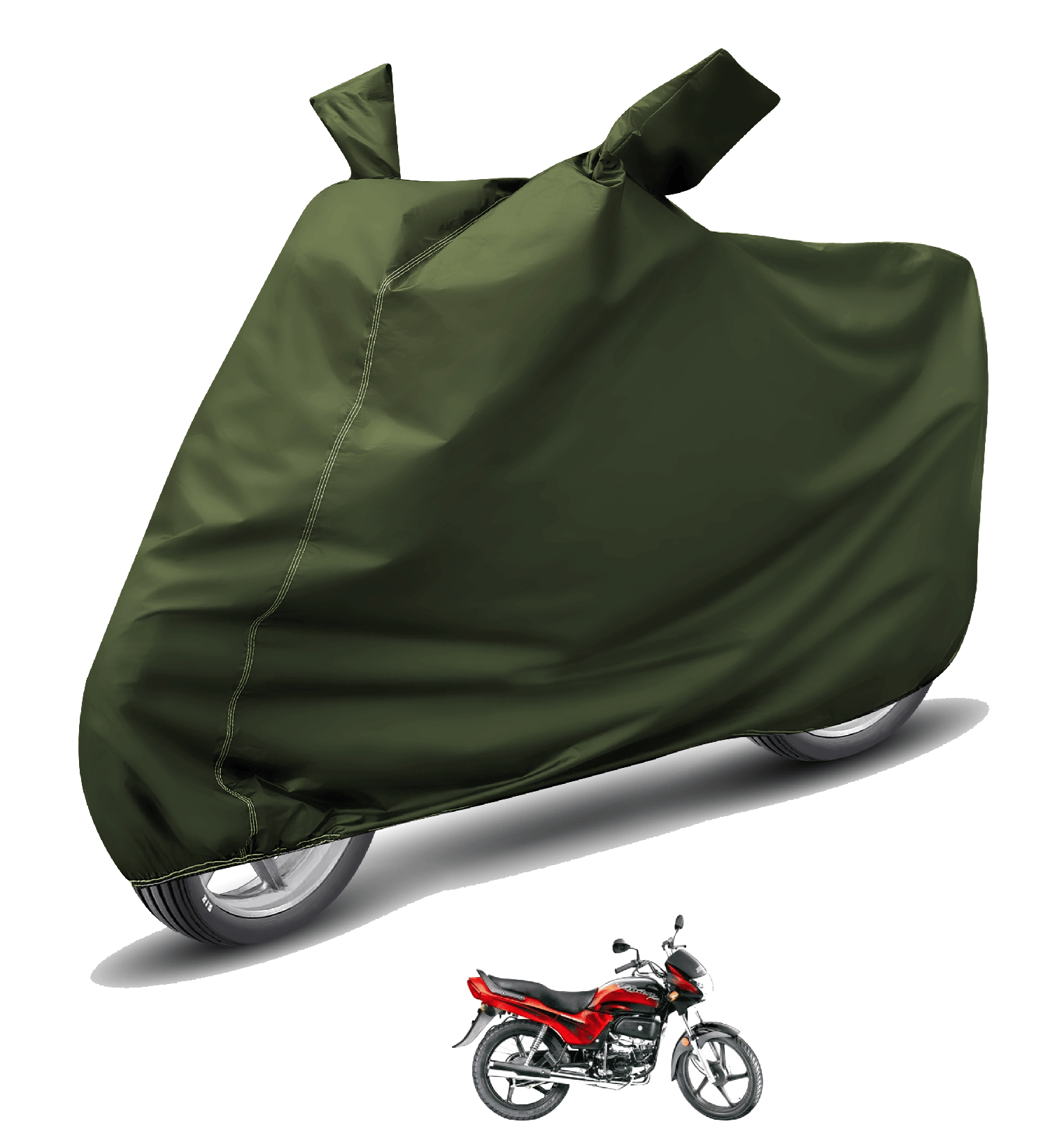 Caronix Bike Body Cover for Hero Passion Plus ( Pack of 1 ) , Green Caronix Bike Body Cover for Hero Passion Plus ( Pack of 1 ) , Green