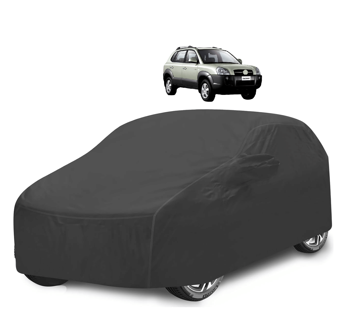 Caronix Car Body Cover for Hyundai All Car Models With Mirror Pocket ( Pack of 1 ) , Grey     			Caronix Car Body Cover for Hyundai All Car Models With Mirror Pocket ( Pack of 1 ) , Grey