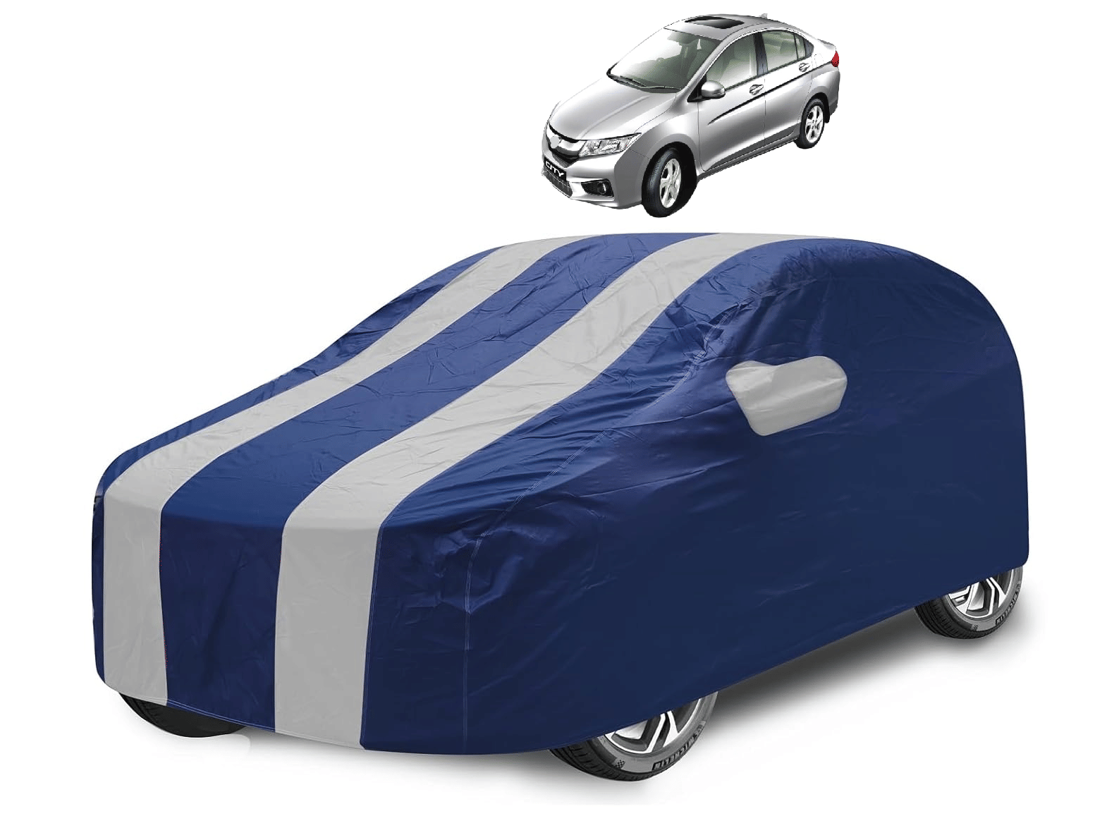     			Caronix Car Body Cover for Honda All Car Models With Mirror Pocket ( Pack of 1 ) , Silver