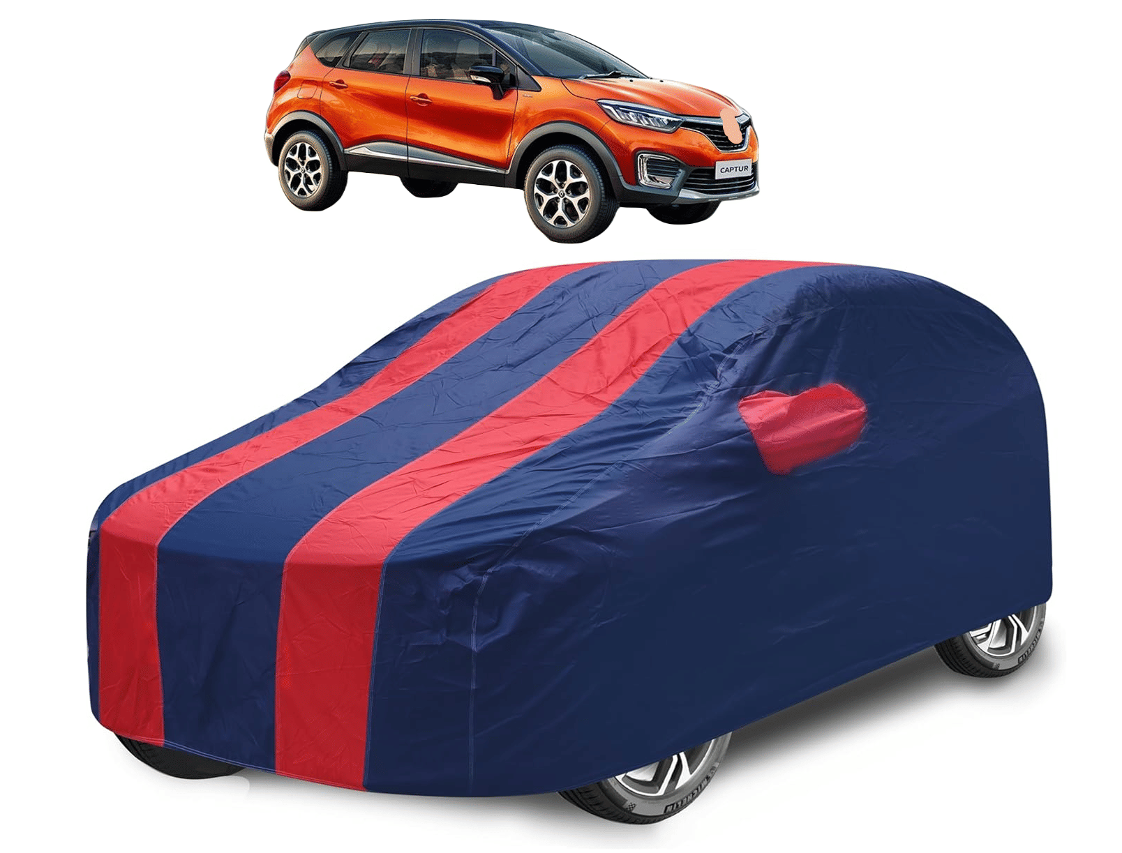     			Caronix Car Body Cover for Renault All Car Models With Mirror Pocket ( Pack of 1 ) , Red