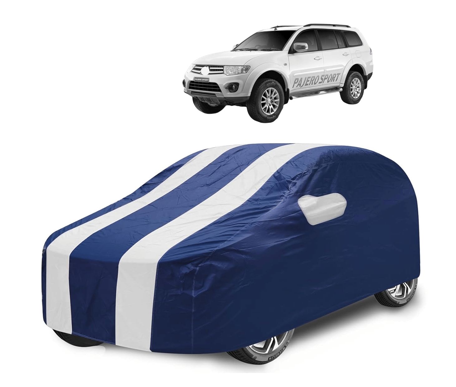 Caronix Car Body Cover for Mitsubishi All Car Models With Mirror Pocket ( Pack of 1 ) , White Caronix Car Body Cover for Mitsubishi All Car Models With Mirror Pocket ( Pack of 1 ) , White