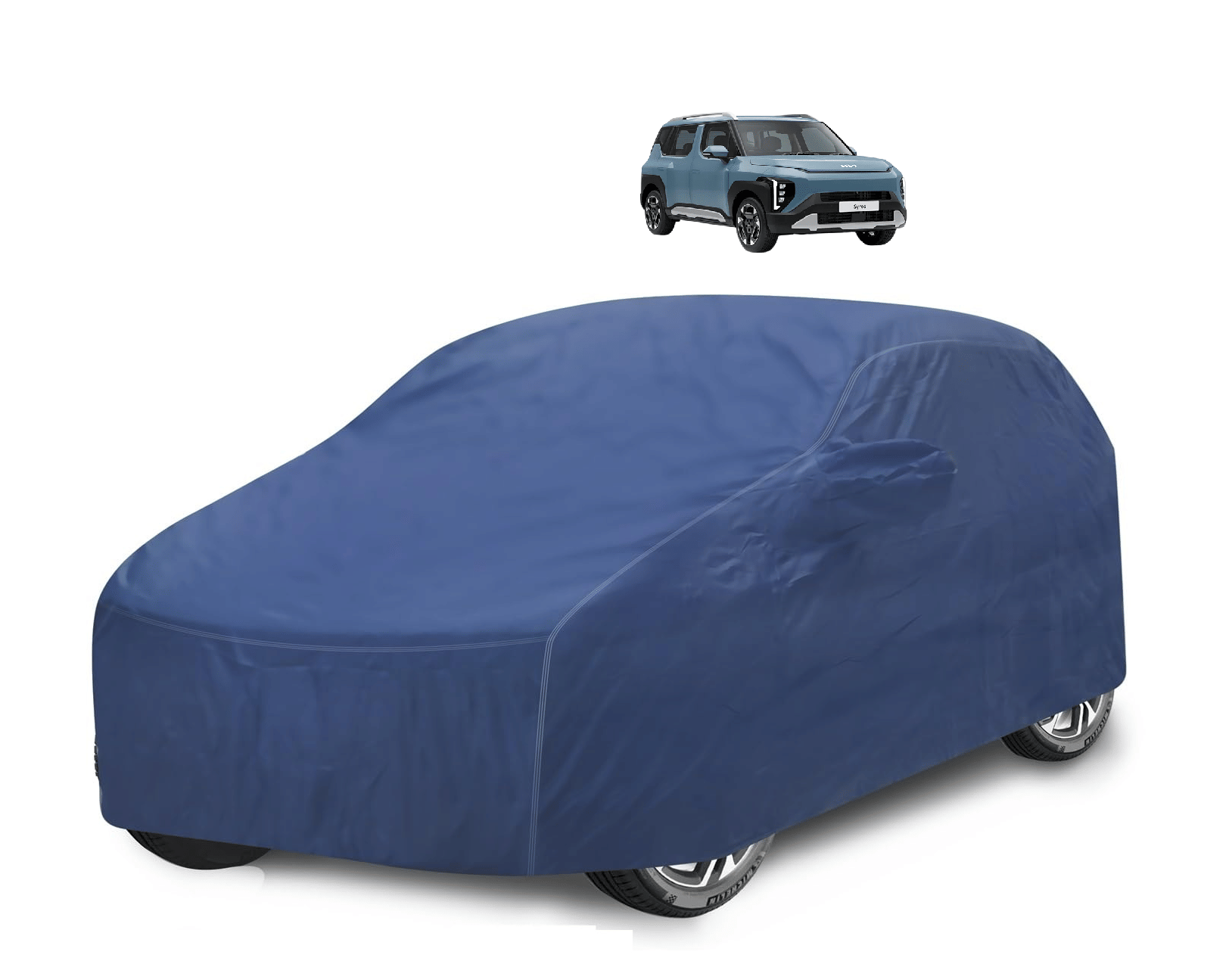 Caronix Car Body Cover for Kia All Car Models With Mirror Pocket ( Pack of 1 ) , Blue     			Caronix Car Body Cover for Kia All Car Models With Mirror Pocket ( Pack of 1 ) , Blue