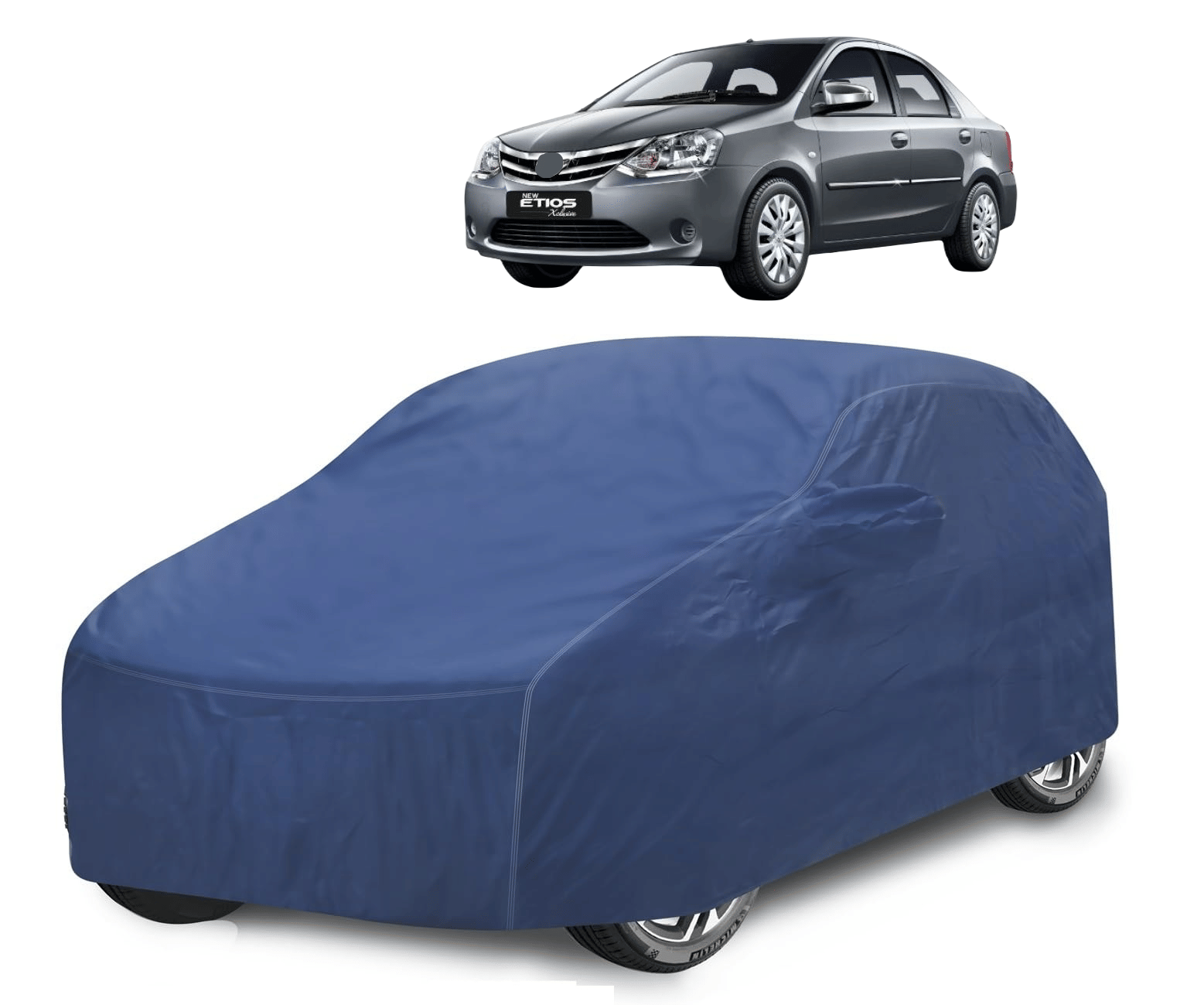 Caronix Car Body Cover for Toyota All Car Models With Mirror Pocket ( Pack of 1 ) , Blue     			Caronix Car Body Cover for Toyota All Car Models With Mirror Pocket ( Pack of 1 ) , Blue