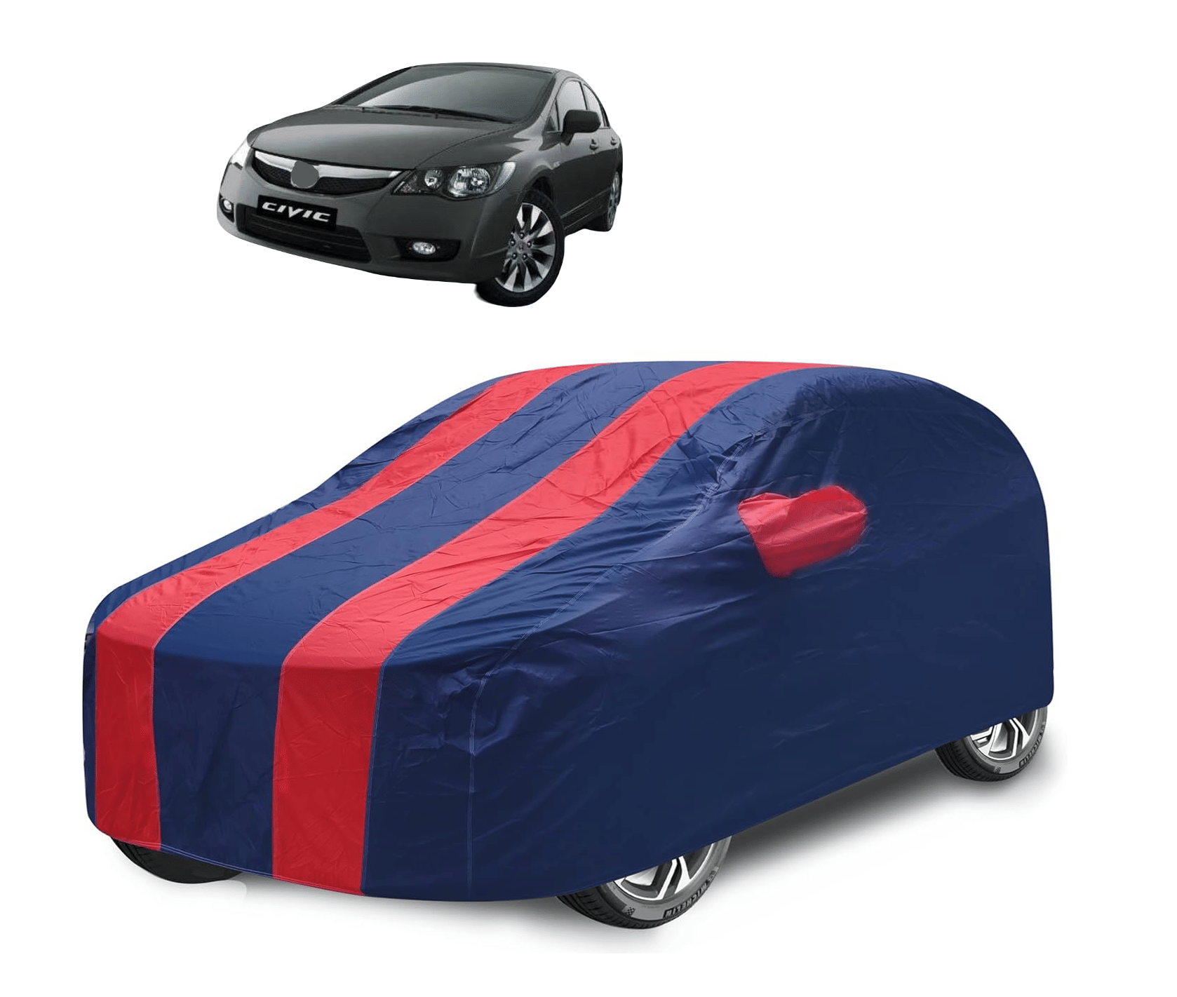     			Caronix Car Body Cover for Honda All Car Models With Mirror Pocket ( Pack of 1 ) , Red