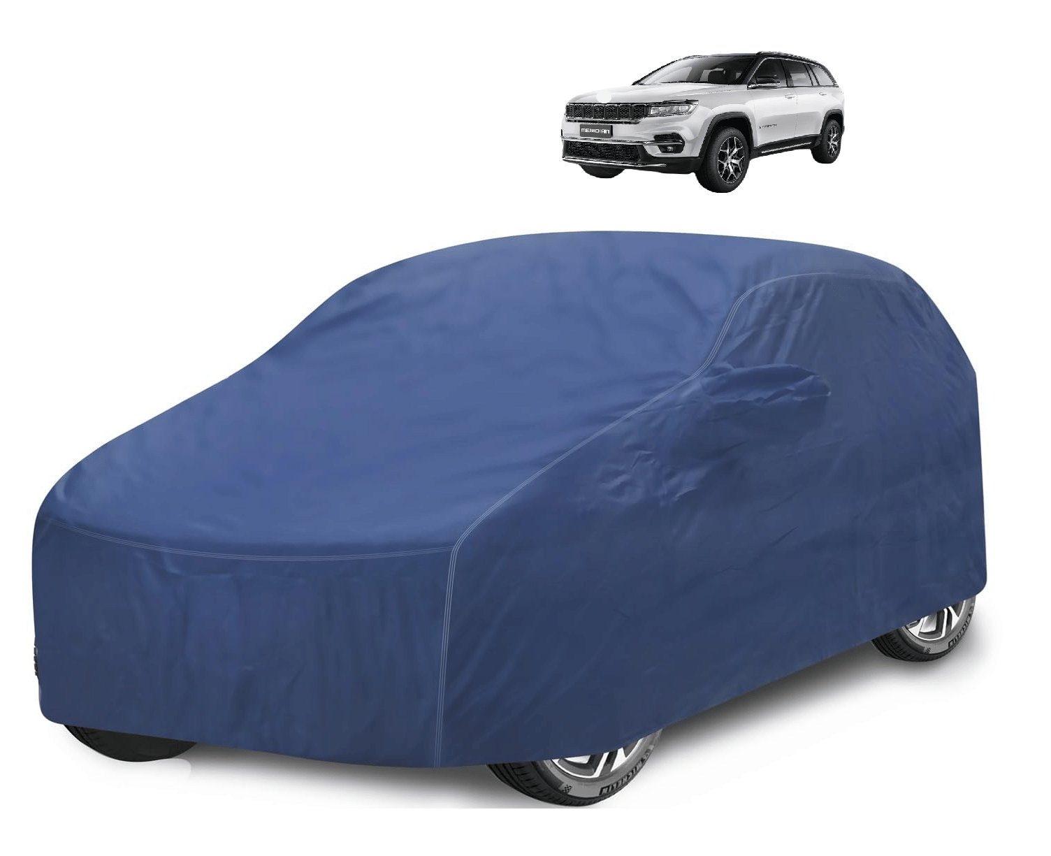 Caronix Car Body Cover for Jeep All Car Models With Mirror Pocket ( Pack of 1 ) , Blue Caronix Car Body Cover for Jeep All Car Models With Mirror Pocket ( Pack of 1 ) , Blue