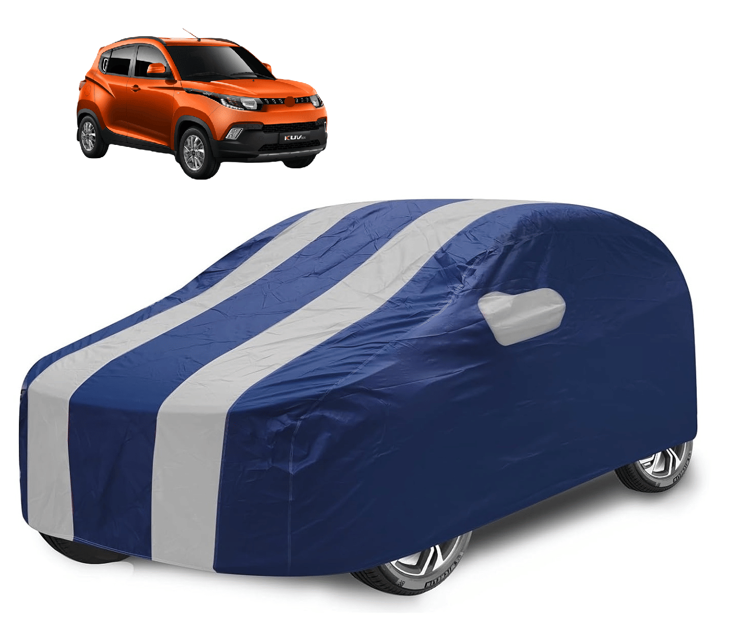     			Caronix Car Body Cover for Mahindra All Car Models With Mirror Pocket ( Pack of 1 ) , Silver
