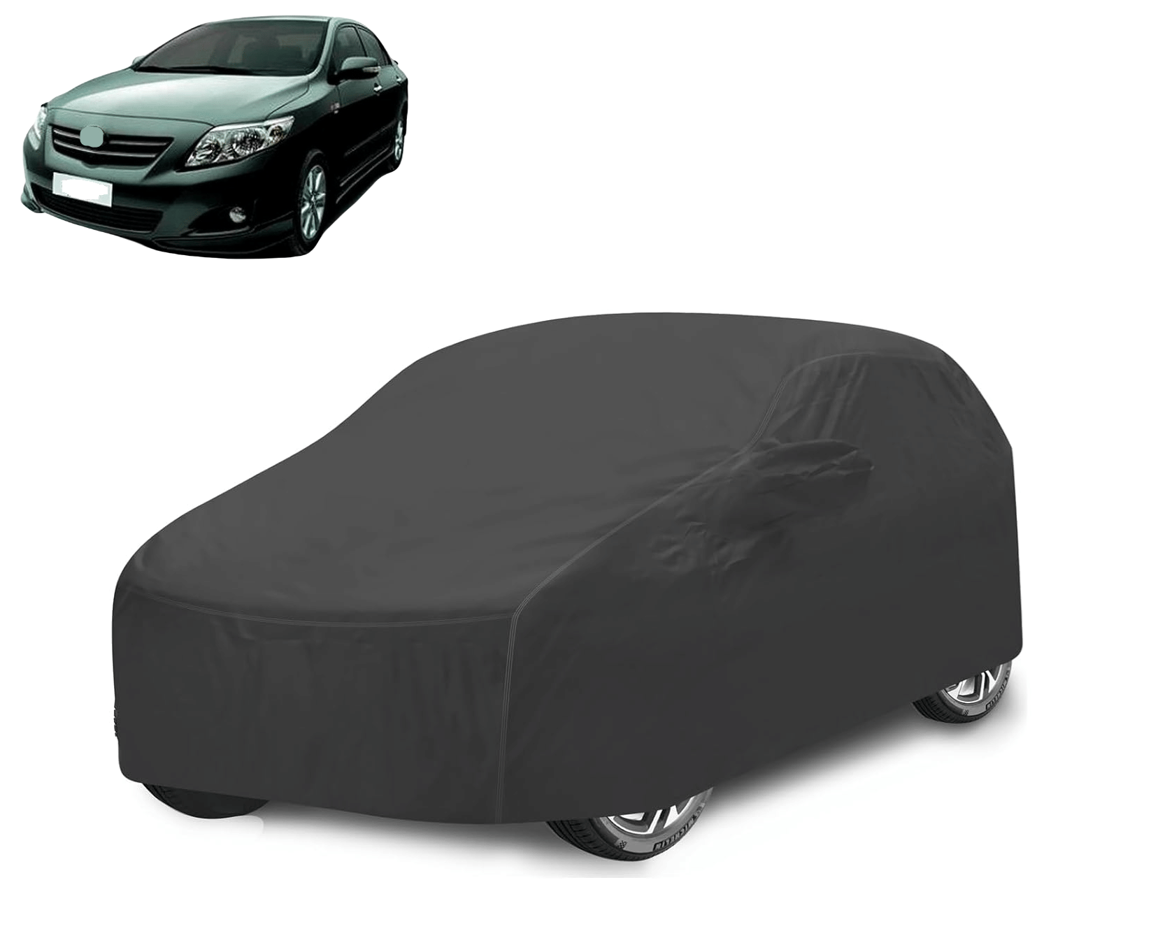 Caronix Car Body Cover for Toyota All Car Models With Mirror Pocket ( Pack of 1 ) , Grey Caronix Car Body Cover for Toyota All Car Models With Mirror Pocket ( Pack of 1 ) , Grey