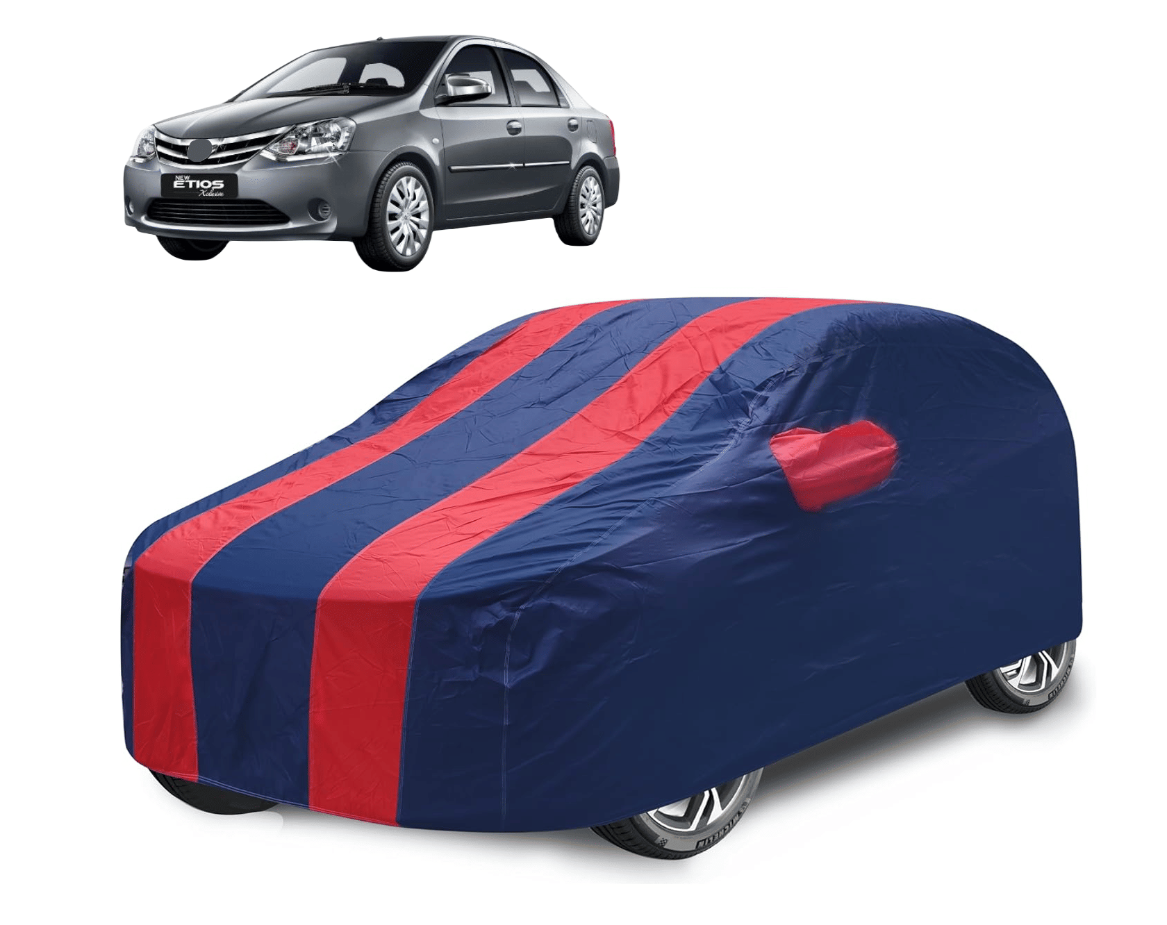 Caronix Car Body Cover for Toyota All Car Models With Mirror Pocket ( Pack of 1 ) , Red Caronix Car Body Cover for Toyota All Car Models With Mirror Pocket ( Pack of 1 ) , Red