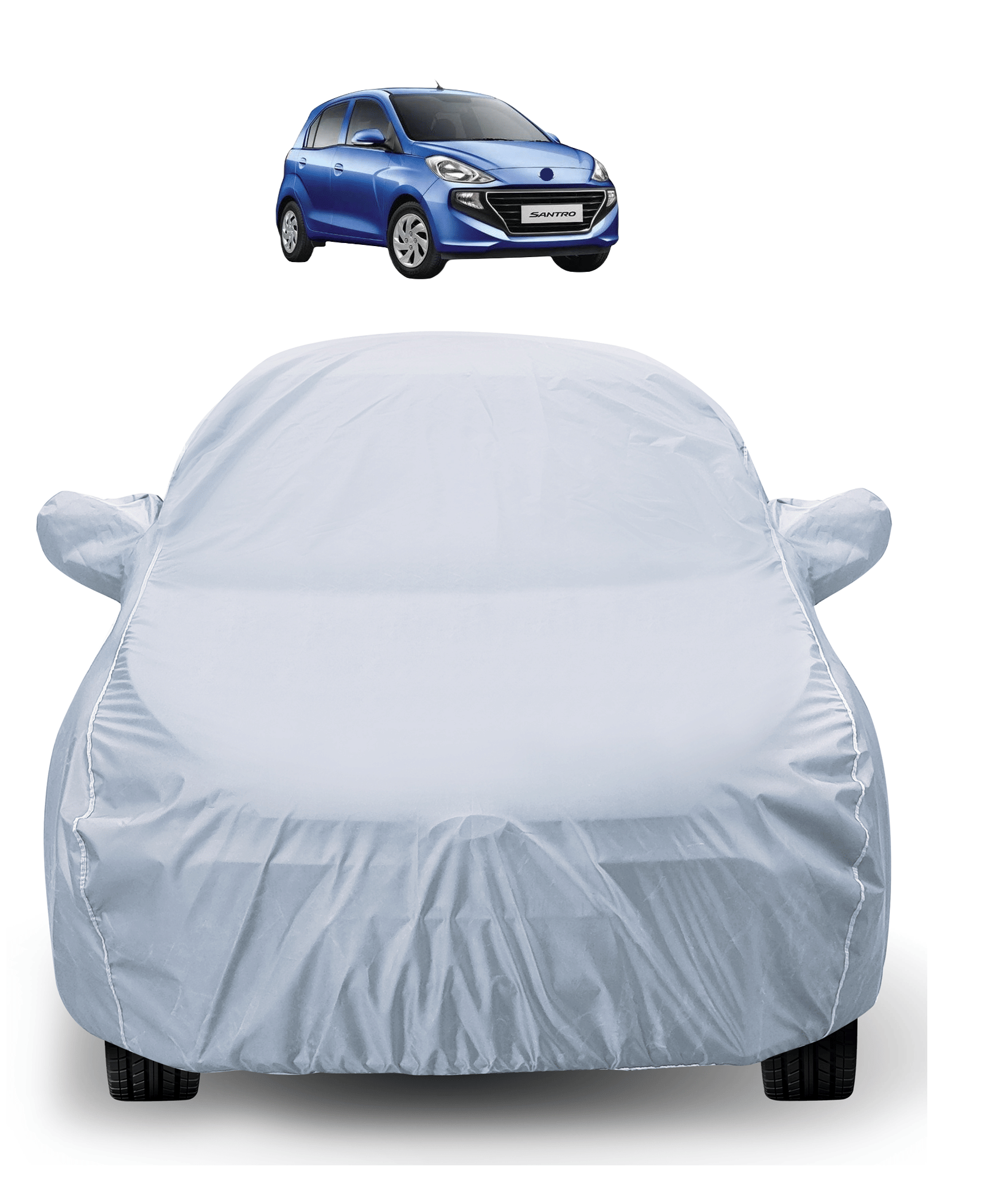 Caronix Car Body Cover for Hyundai All Car Models With Mirror Pocket ( Pack of 1 ) , Silver Caronix Car Body Cover for Hyundai All Car Models With Mirror Pocket ( Pack of 1 ) , Silver