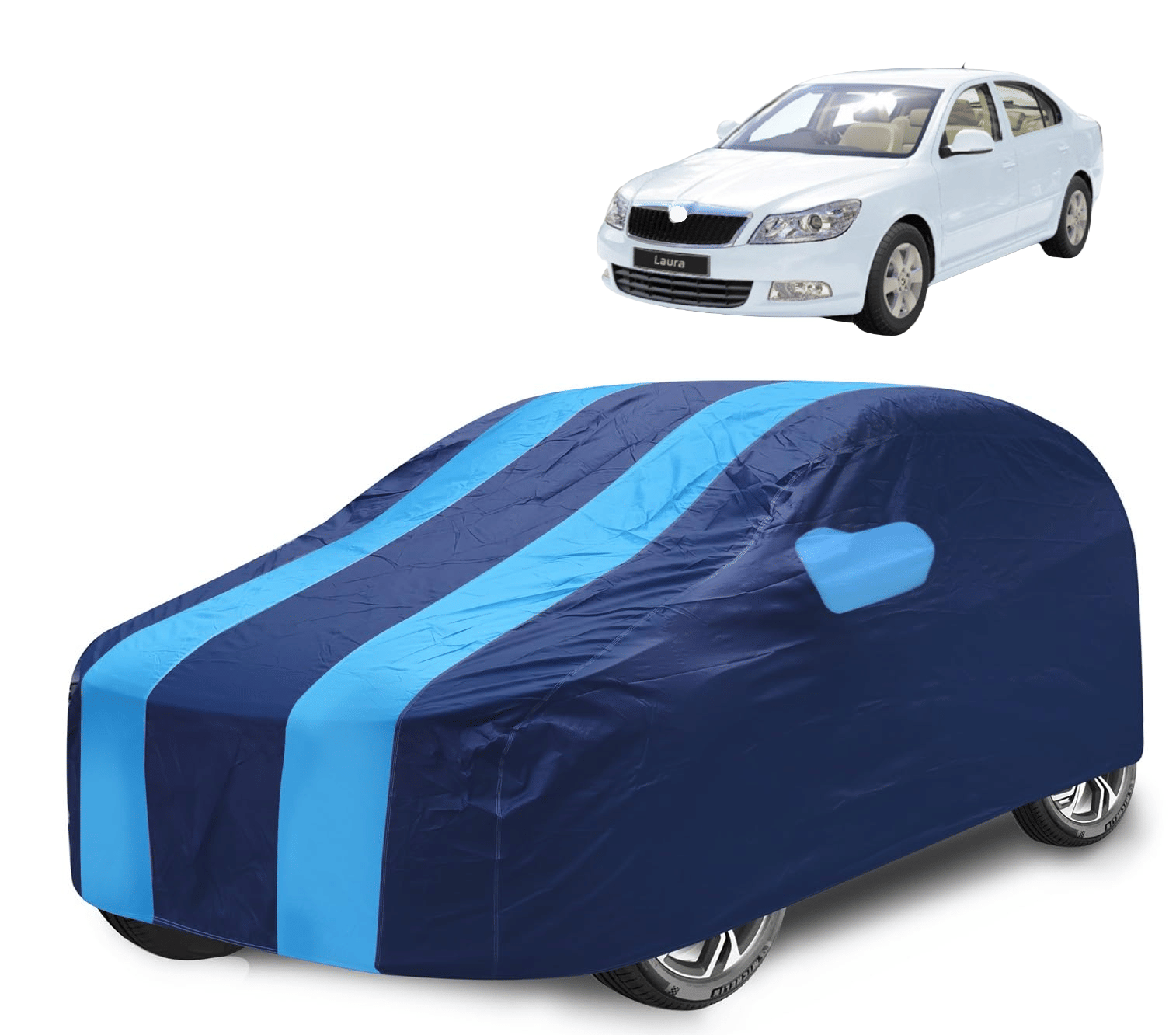 Caronix Car Body Cover for Skoda All Car Models With Mirror Pocket ( Pack of 1 ) , Blue Caronix Car Body Cover for Skoda All Car Models With Mirror Pocket ( Pack of 1 ) , Blue