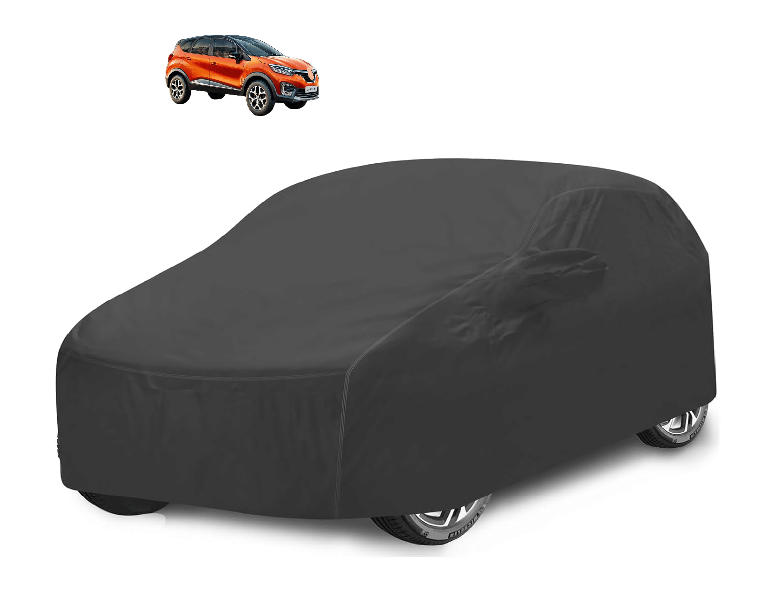     			Caronix Car Body Cover for Renault All Car Models With Mirror Pocket ( Pack of 1 ) , Grey