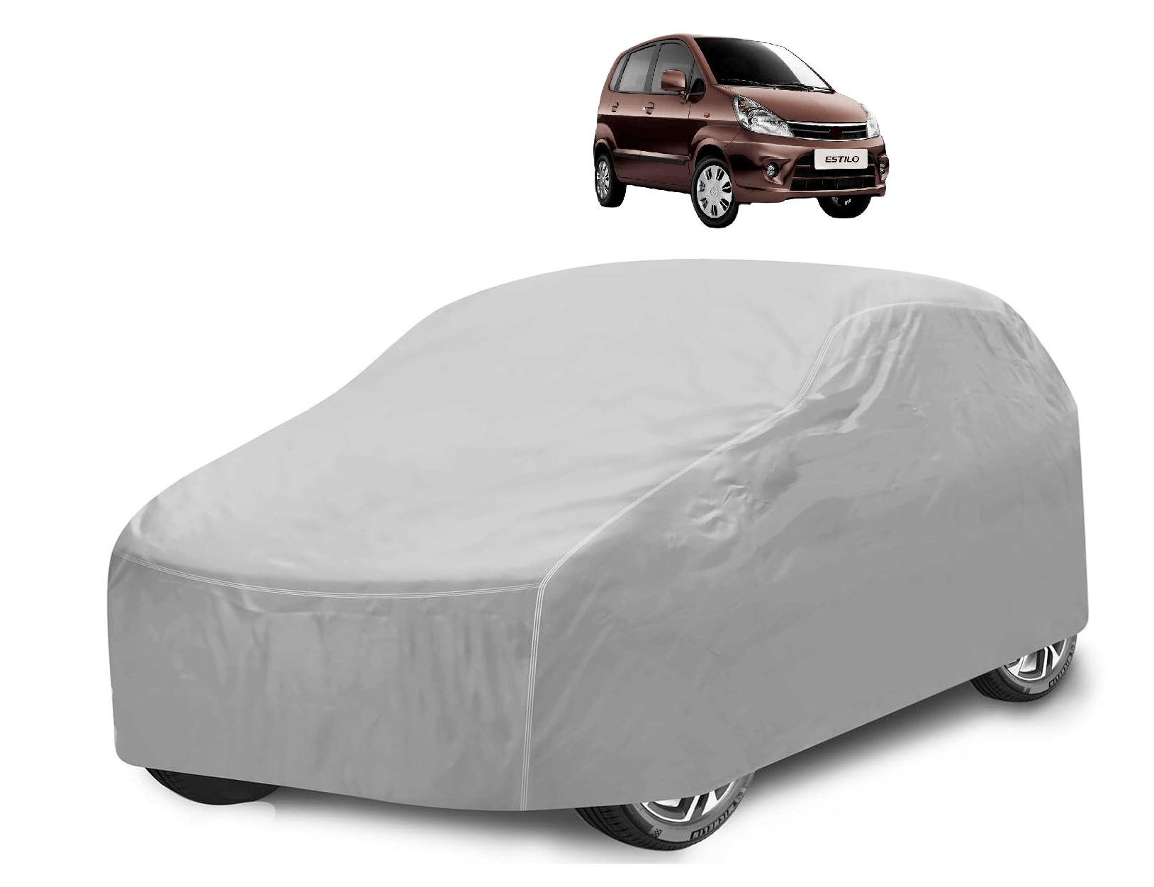 Caronix Car Body Cover for Maruti Suzuki All Car Models With Mirror Pocket ( Pack of 1 ) , Silver Caronix Car Body Cover for Maruti Suzuki All Car Models With Mirror Pocket ( Pack of 1 ) , Silver