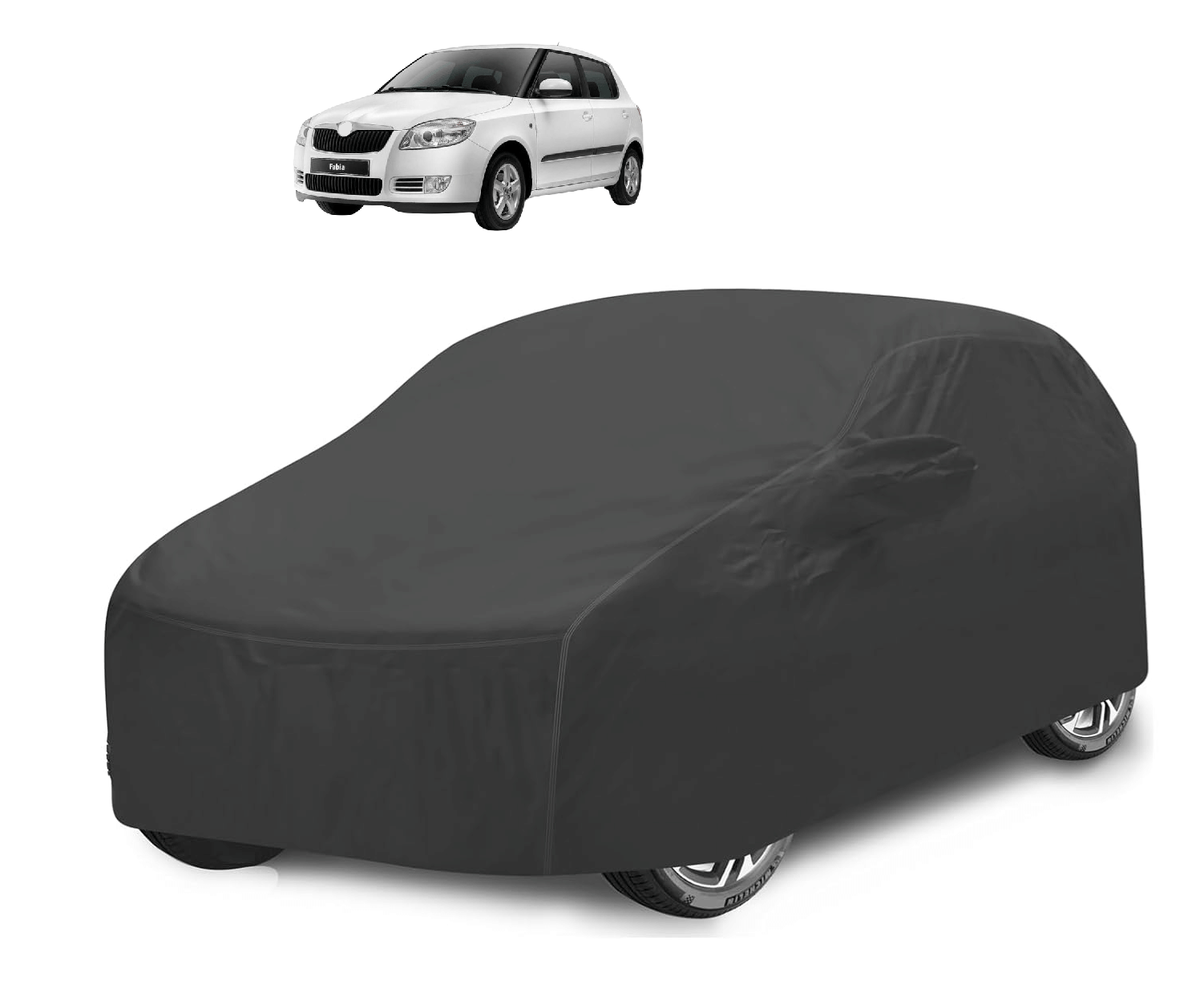 Caronix Car Body Cover for Skoda All Car Models With Mirror Pocket ( Pack of 1 ) , Grey Caronix Car Body Cover for Skoda All Car Models With Mirror Pocket ( Pack of 1 ) , Grey