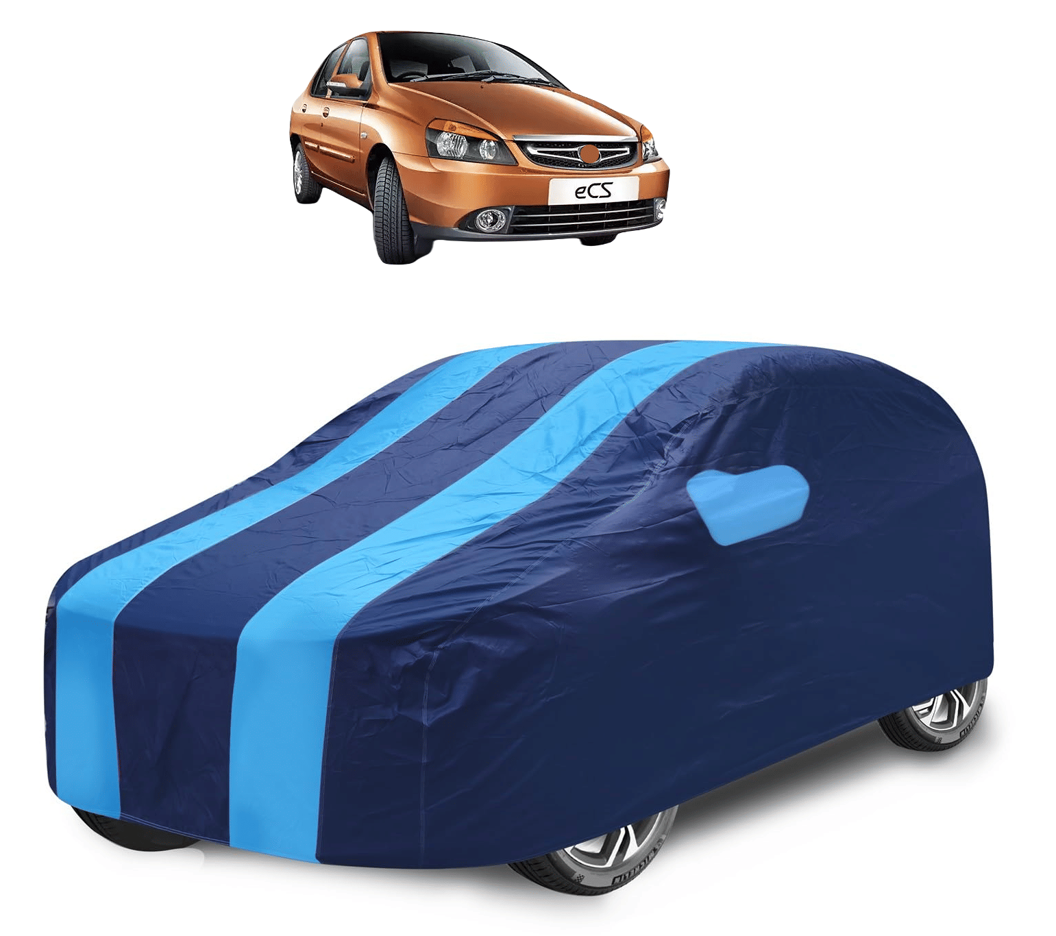     			Caronix Car Body Cover for Tata All Car Models With Mirror Pocket ( Pack of 1 ) , Blue