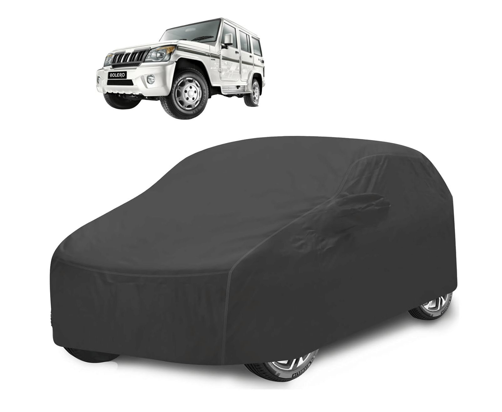Caronix Car Body Cover for Mahindra All Car Models With Mirror Pocket ( Pack of 1 ) , Grey Caronix Car Body Cover for Mahindra All Car Models With Mirror Pocket ( Pack of 1 ) , Grey