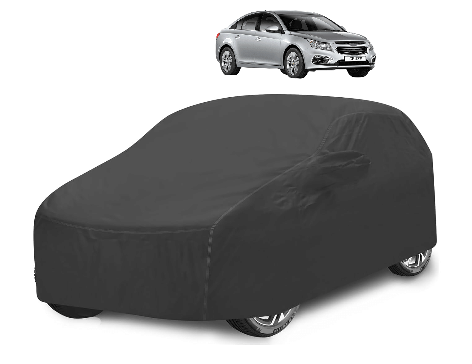 Caronix Car Body Cover for Chevrolet All Car Models With Mirror Pocket ( Pack of 1 ) , Grey     			Caronix Car Body Cover for Chevrolet All Car Models With Mirror Pocket ( Pack of 1 ) , Grey