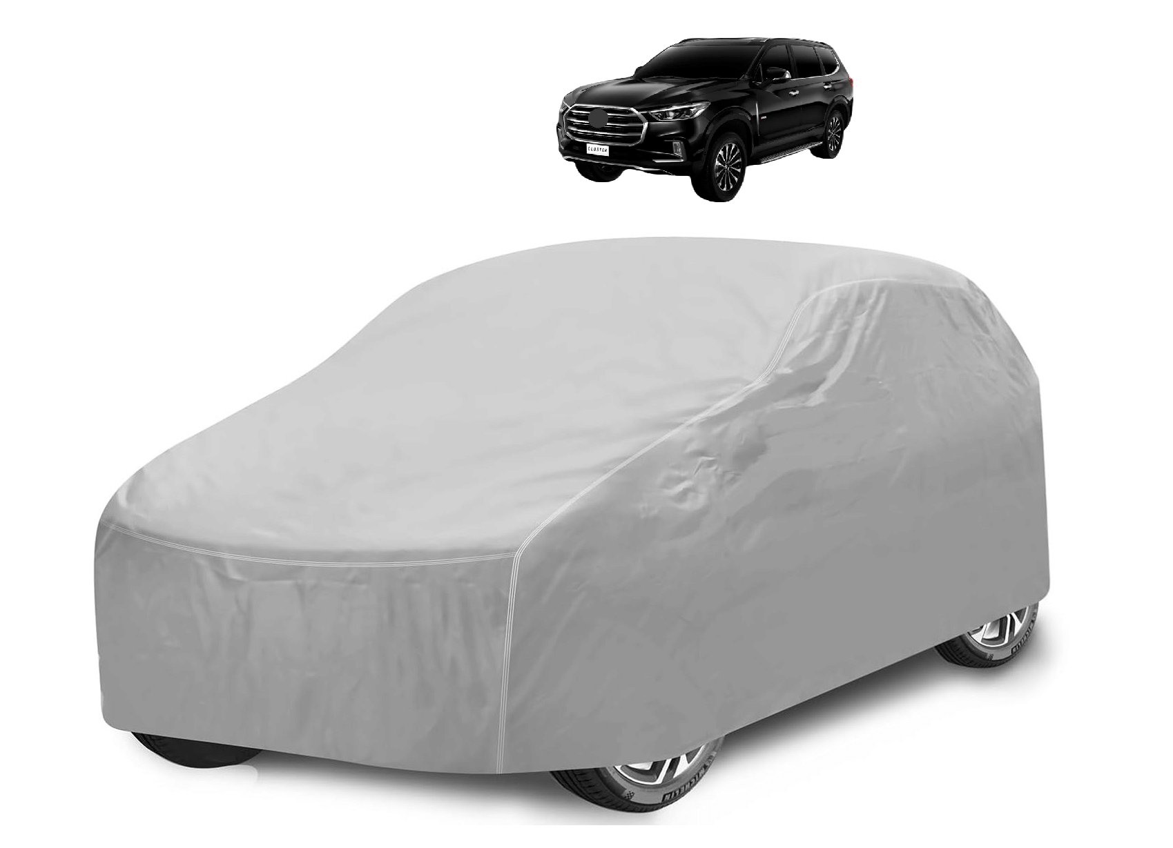     			Caronix Car Body Cover for Premier All Car Models With Mirror Pocket ( Pack of 1 ) , Silver