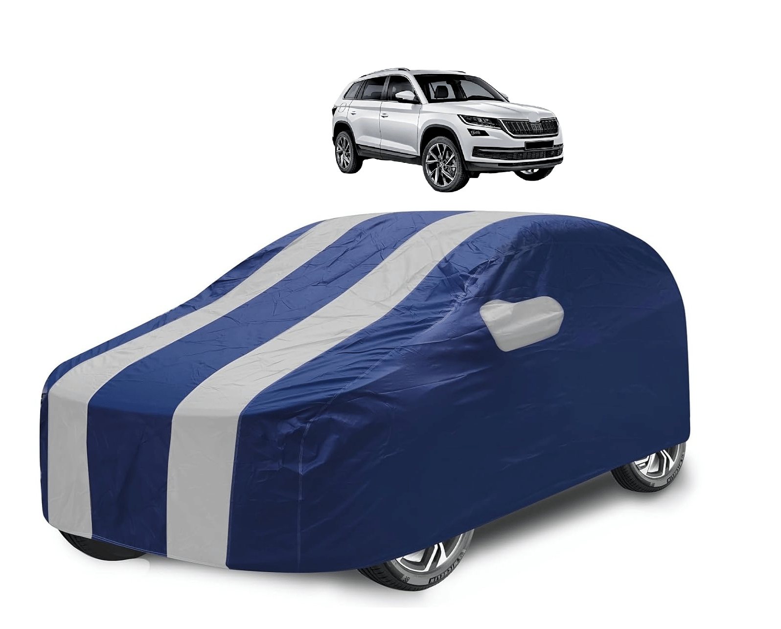 Caronix Car Body Cover for Skoda All Car Models With Mirror Pocket ( Pack of 1 ) , Silver Caronix Car Body Cover for Skoda All Car Models With Mirror Pocket ( Pack of 1 ) , Silver