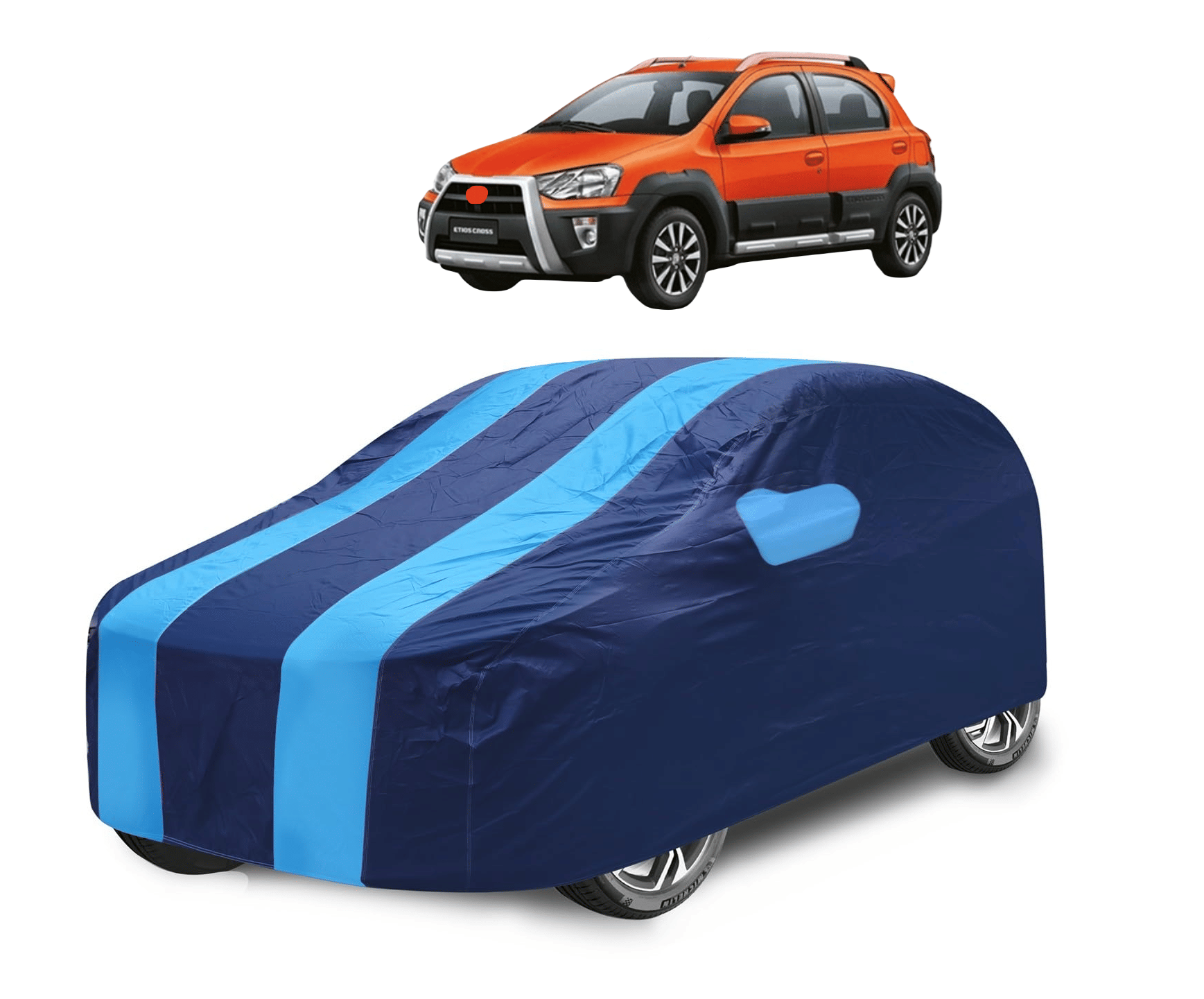 Caronix Car Body Cover for Toyota All Car Models With Mirror Pocket ( Pack of 1 ) , Blue     			Caronix Car Body Cover for Toyota All Car Models With Mirror Pocket ( Pack of 1 ) , Blue
