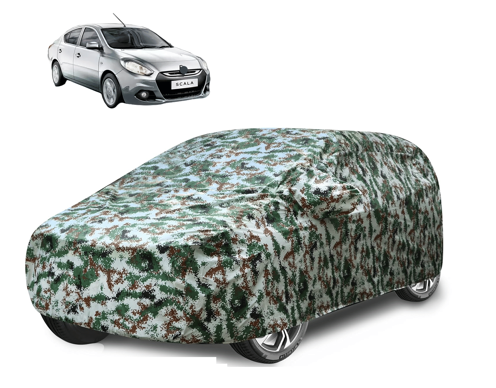 Caronix Car Body Cover for Renault All Car Models With Mirror Pocket ( Pack of 1 ) , Green     			Caronix Car Body Cover for Renault All Car Models With Mirror Pocket ( Pack of 1 ) , Green