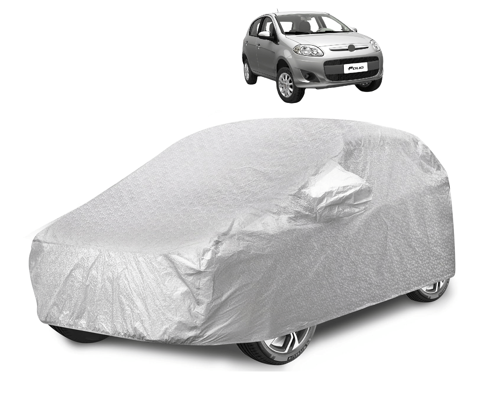 Caronix Car Body Cover for Fiat All Car Models With Mirror Pocket ( Pack of 1 ) , Silver Caronix Car Body Cover for Fiat All Car Models With Mirror Pocket ( Pack of 1 ) , Silver