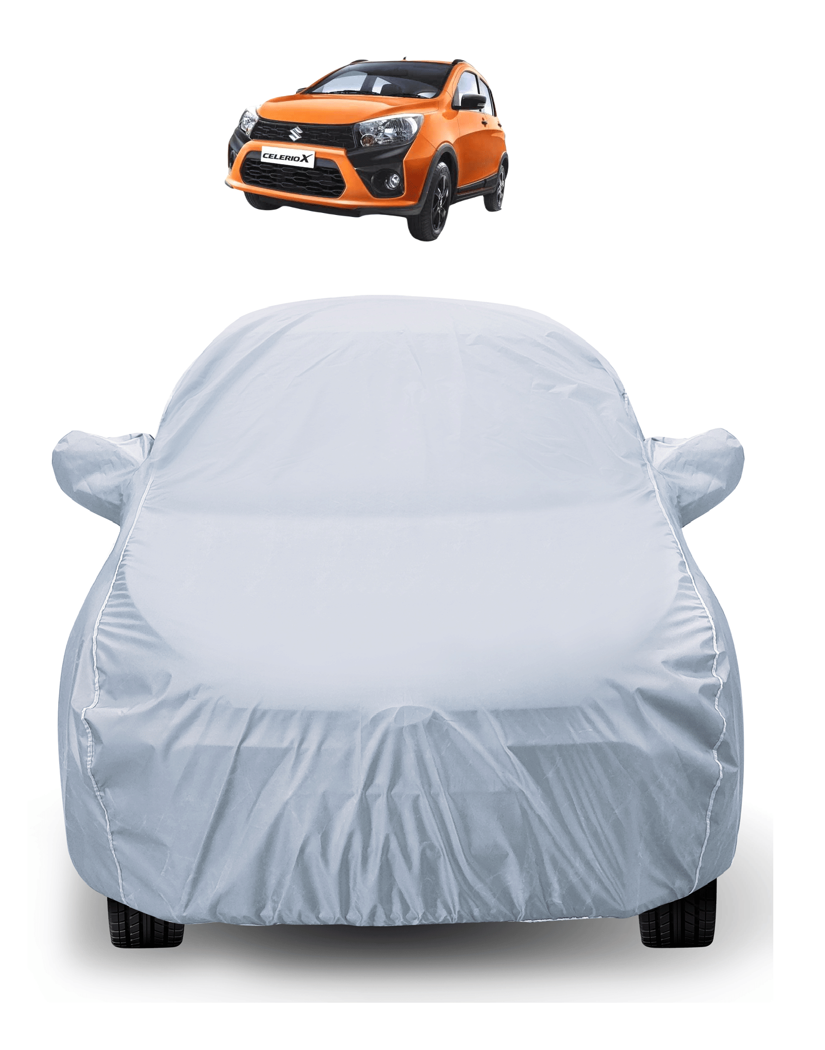 Caronix Car Body Cover for Maruti Suzuki All Car Models With Mirror Pocket ( Pack of 1 ) , Silver Caronix Car Body Cover for Maruti Suzuki All Car Models With Mirror Pocket ( Pack of 1 ) , Silver