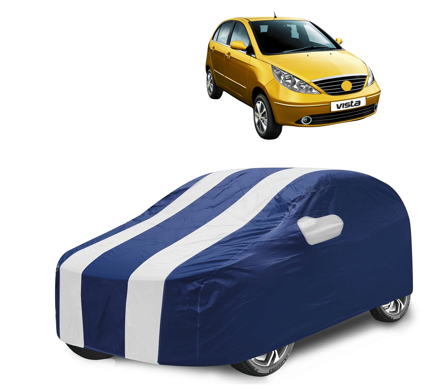     			Caronix Car Body Cover for Tata All Car Models With Mirror Pocket ( Pack of 1 ) , White