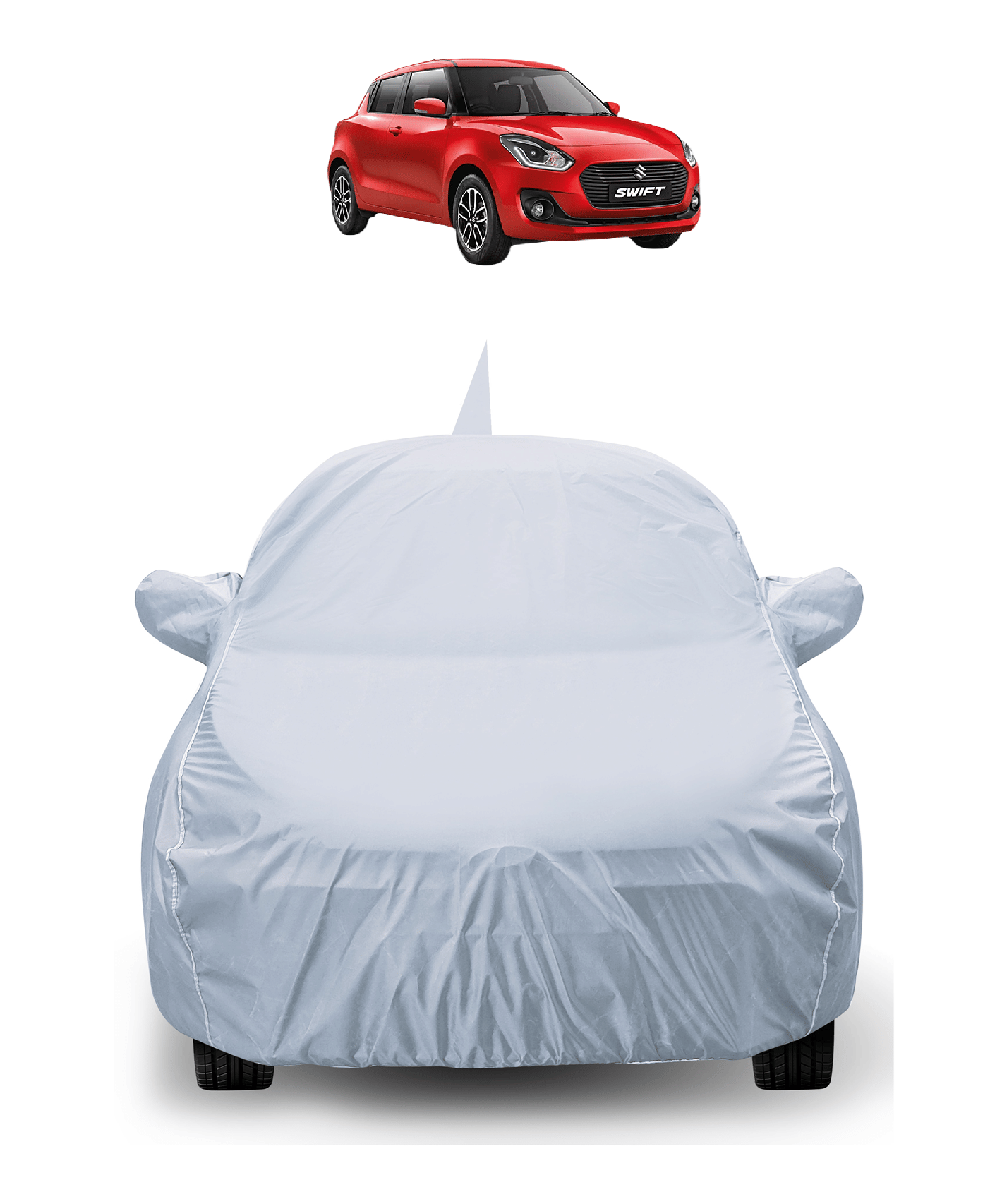     			Caronix Car Body Cover for Maruti Suzuki All Car Models With Mirror Pocket ( Pack of 1 ) , Silver