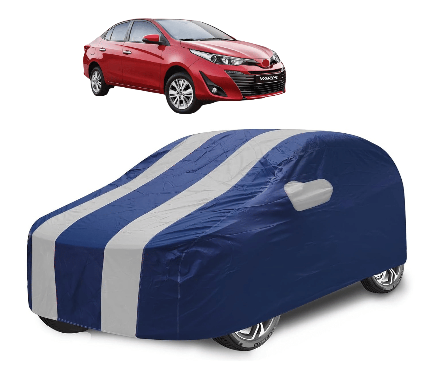 Caronix Car Body Cover for Toyota All Car Models With Mirror Pocket ( Pack of 1 ) , Silver Caronix Car Body Cover for Toyota All Car Models With Mirror Pocket ( Pack of 1 ) , Silver