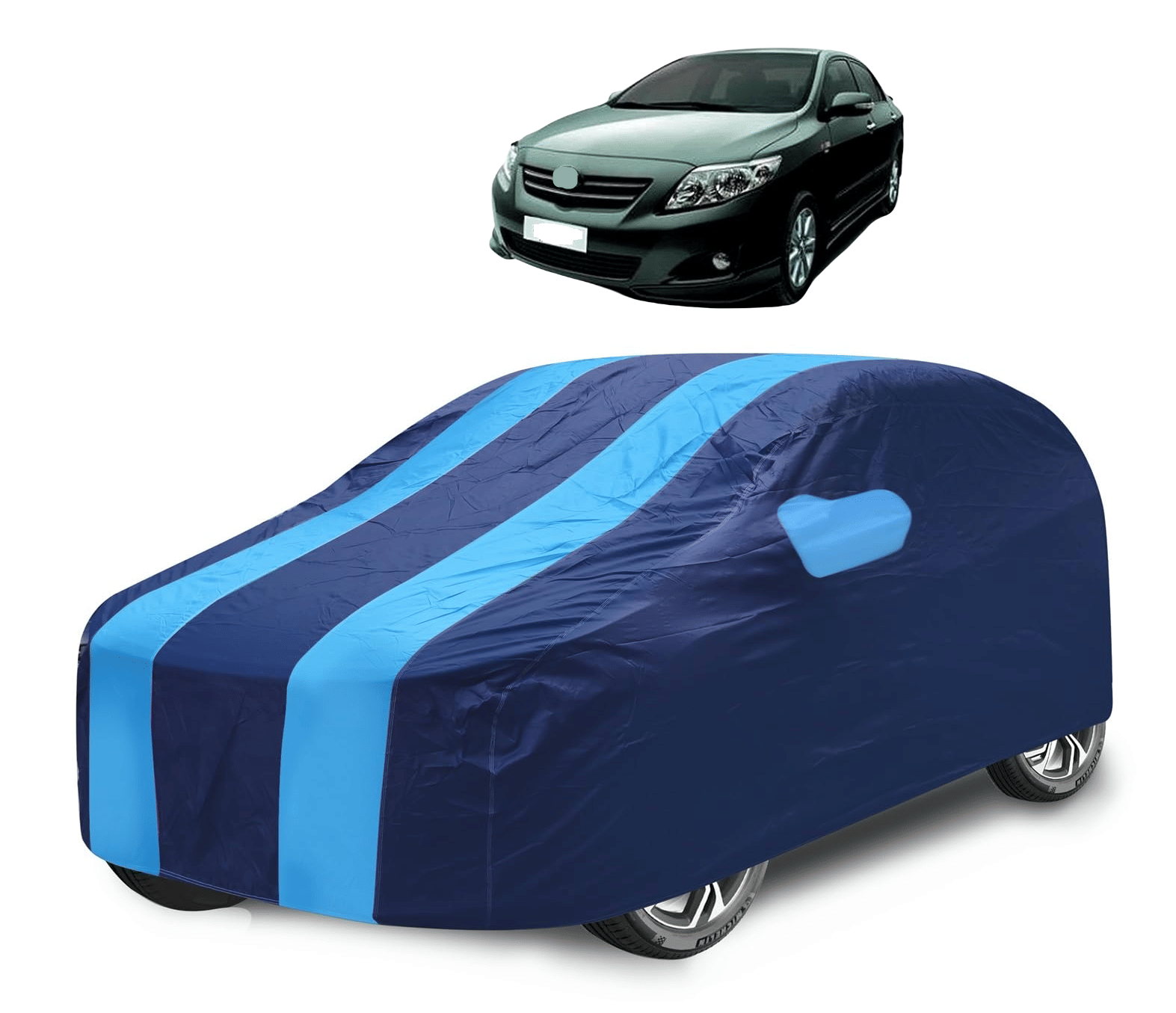 Caronix Car Body Cover for Toyota All Car Models With Mirror Pocket ( Pack of 1 ) , Blue Caronix Car Body Cover for Toyota All Car Models With Mirror Pocket ( Pack of 1 ) , Blue