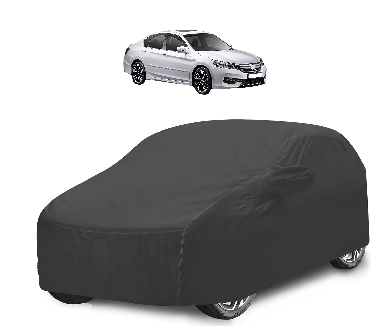     			Caronix Car Body Cover for Honda All Car Models With Mirror Pocket ( Pack of 1 ) , Grey