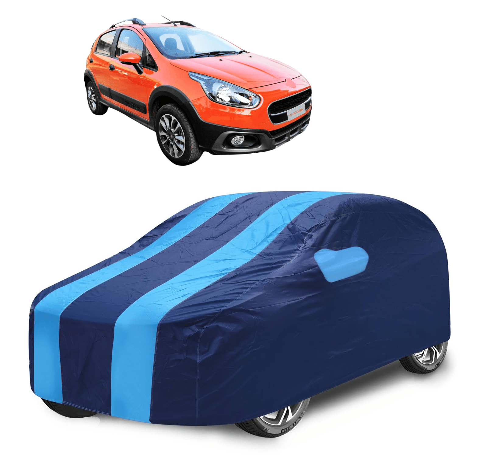 Caronix Car Body Cover for Fiat All Car Models With Mirror Pocket ( Pack of 1 ) , Blue Caronix Car Body Cover for Fiat All Car Models With Mirror Pocket ( Pack of 1 ) , Blue