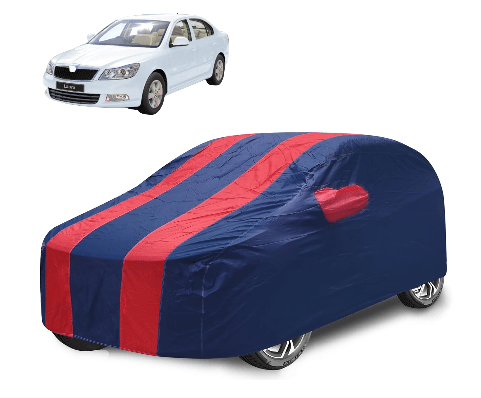     			Caronix Car Body Cover for Skoda All Car Models With Mirror Pocket ( Pack of 1 ) , Red