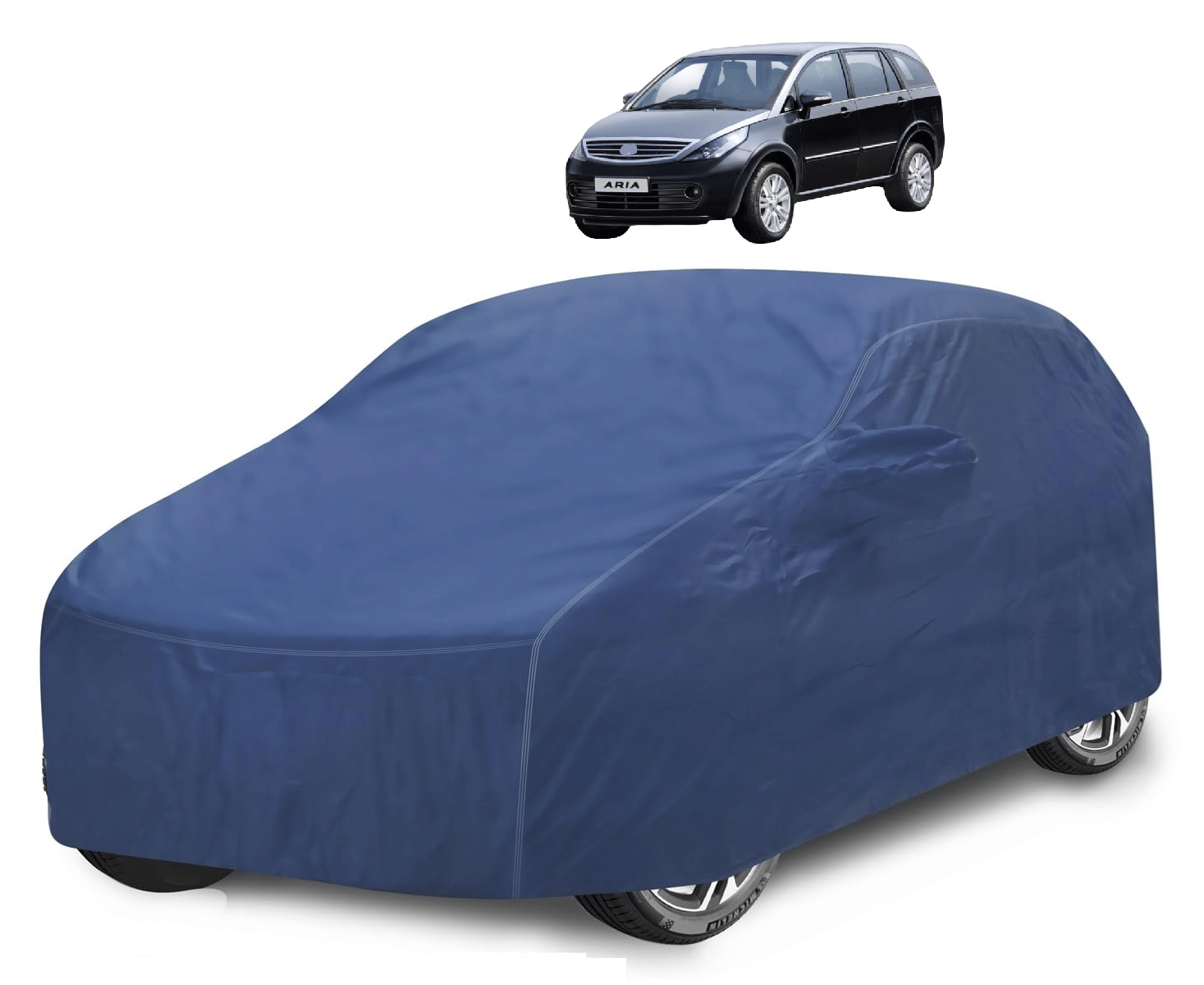    			Caronix Car Body Cover for Tata All Car Models With Mirror Pocket ( Pack of 1 ) , Blue