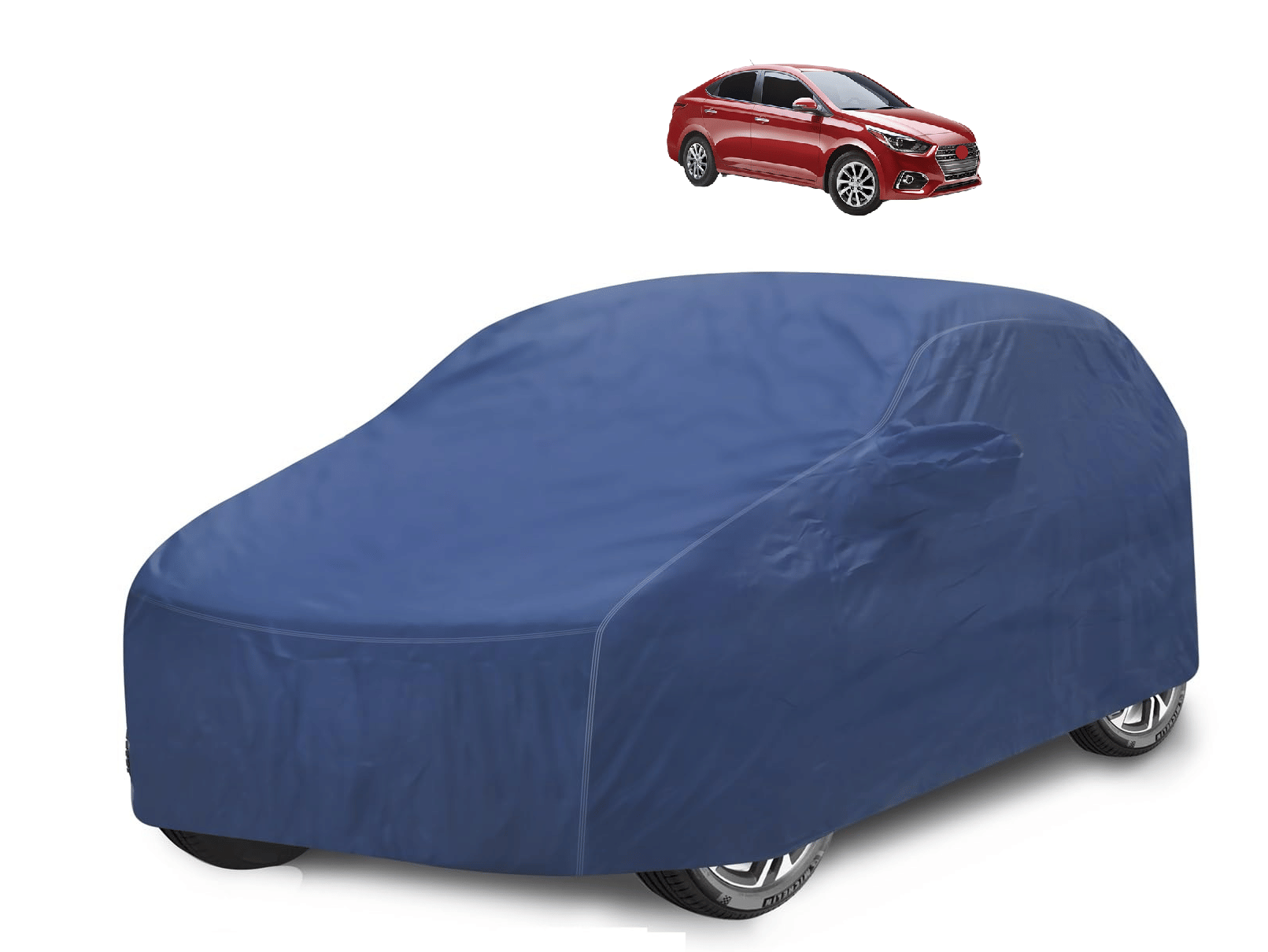 Caronix Car Body Cover for Hyundai All Car Models With Mirror Pocket ( Pack of 1 ) , Blue Caronix Car Body Cover for Hyundai All Car Models With Mirror Pocket ( Pack of 1 ) , Blue