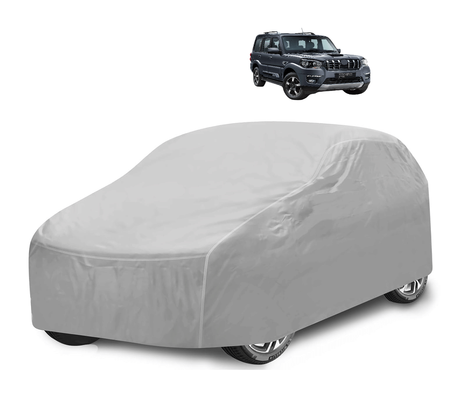 Caronix Car Body Cover for Mahindra All Car Models With Mirror Pocket ( Pack of 1 ) , Silver Caronix Car Body Cover for Mahindra All Car Models With Mirror Pocket ( Pack of 1 ) , Silver