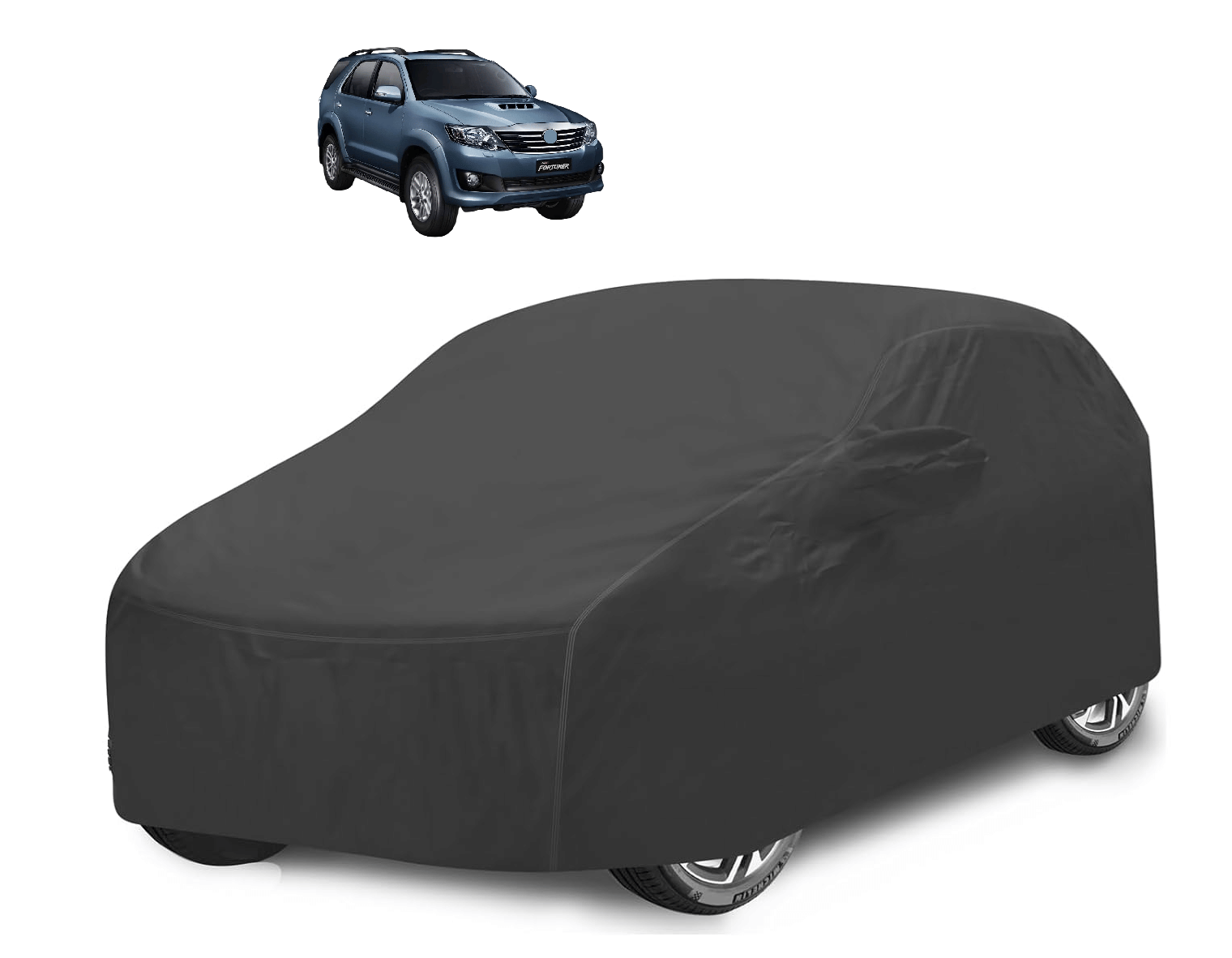 Caronix Car Body Cover for Toyota All Car Models With Mirror Pocket ( Pack of 1 ) , Grey Caronix Car Body Cover for Toyota All Car Models With Mirror Pocket ( Pack of 1 ) , Grey