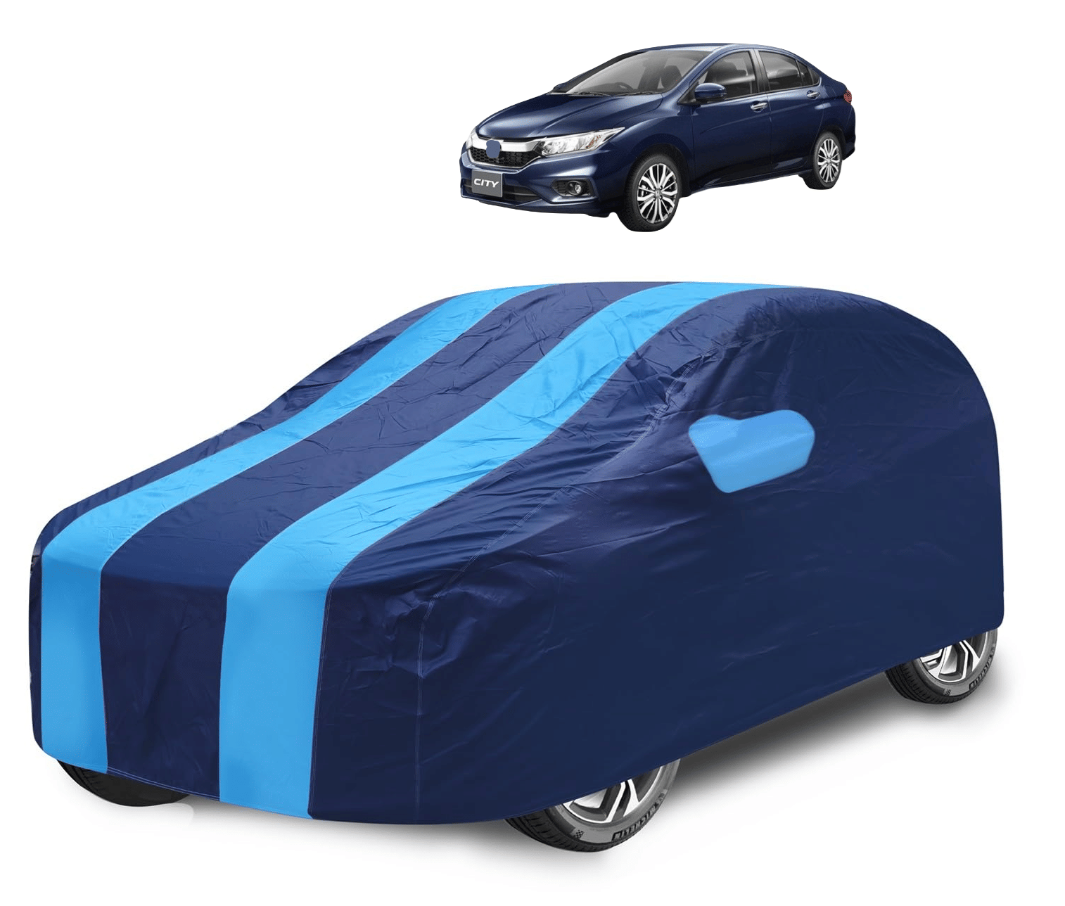 Caronix Car Body Cover for Honda All Car Models With Mirror Pocket ( Pack of 1 ) , Blue Caronix Car Body Cover for Honda All Car Models With Mirror Pocket ( Pack of 1 ) , Blue