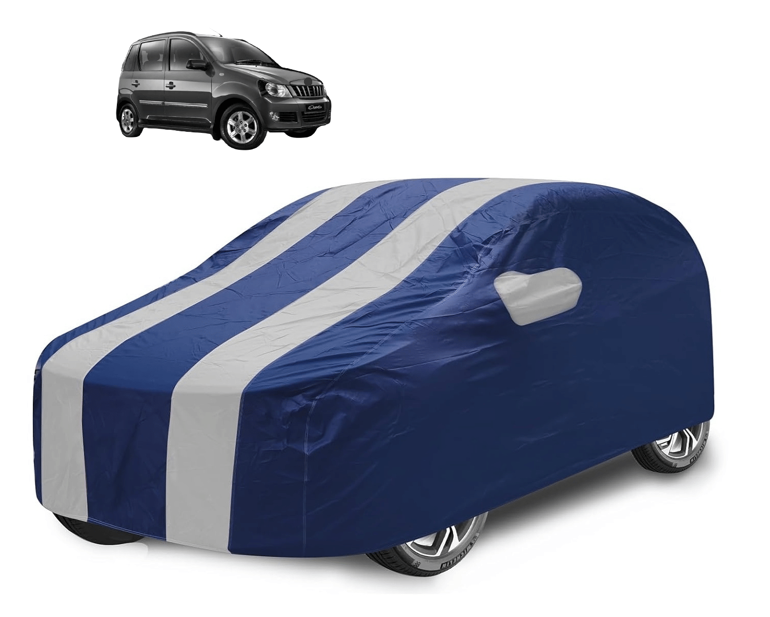     			Caronix Car Body Cover for Mahindra All Car Models With Mirror Pocket ( Pack of 1 ) , Silver
