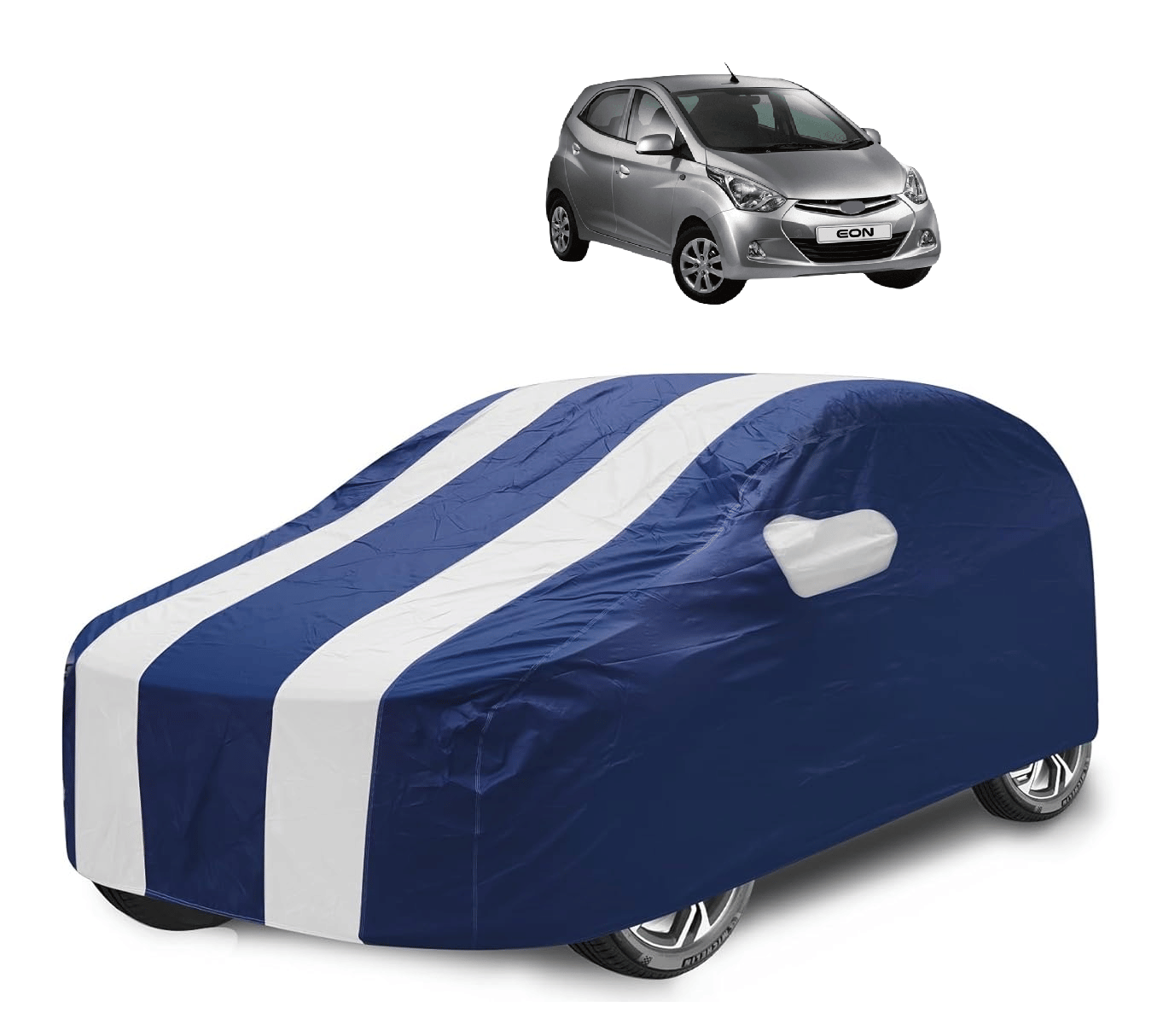     			Caronix Car Body Cover for Hyundai All Car Models With Mirror Pocket ( Pack of 1 ) , White