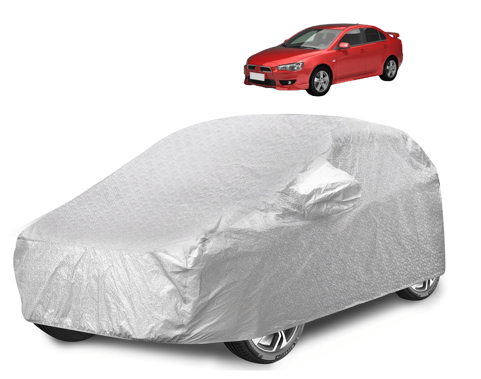 Caronix Car Body Cover for Mitsubishi All Car Models With Mirror Pocket ( Pack of 1 ) , Silver Caronix Car Body Cover for Mitsubishi All Car Models With Mirror Pocket ( Pack of 1 ) , Silver