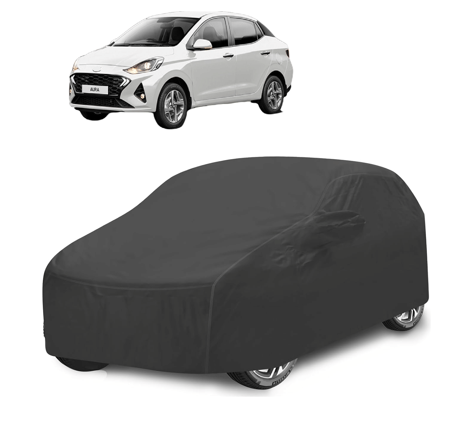 Caronix Car Body Cover for Hyundai All Car Models With Mirror Pocket ( Pack of 1 ) , Grey Caronix Car Body Cover for Hyundai All Car Models With Mirror Pocket ( Pack of 1 ) , Grey